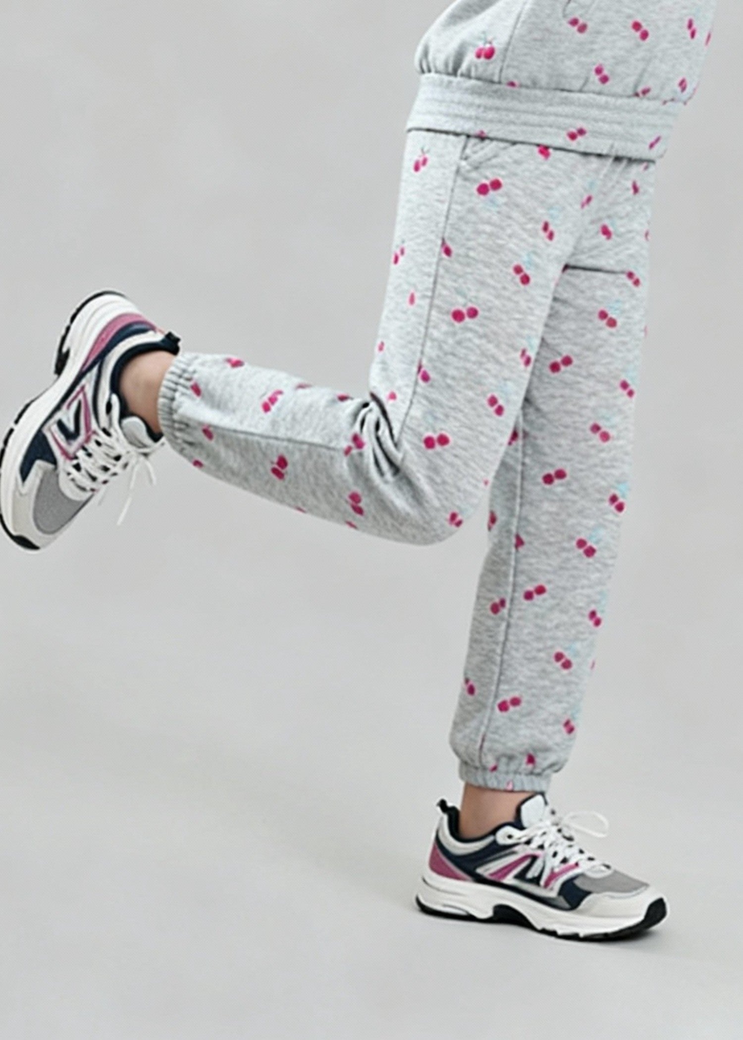 KIDS-CHERRY-PRINT-TRACKSUIT-JOGGER-SET-100 Cotton Fleece