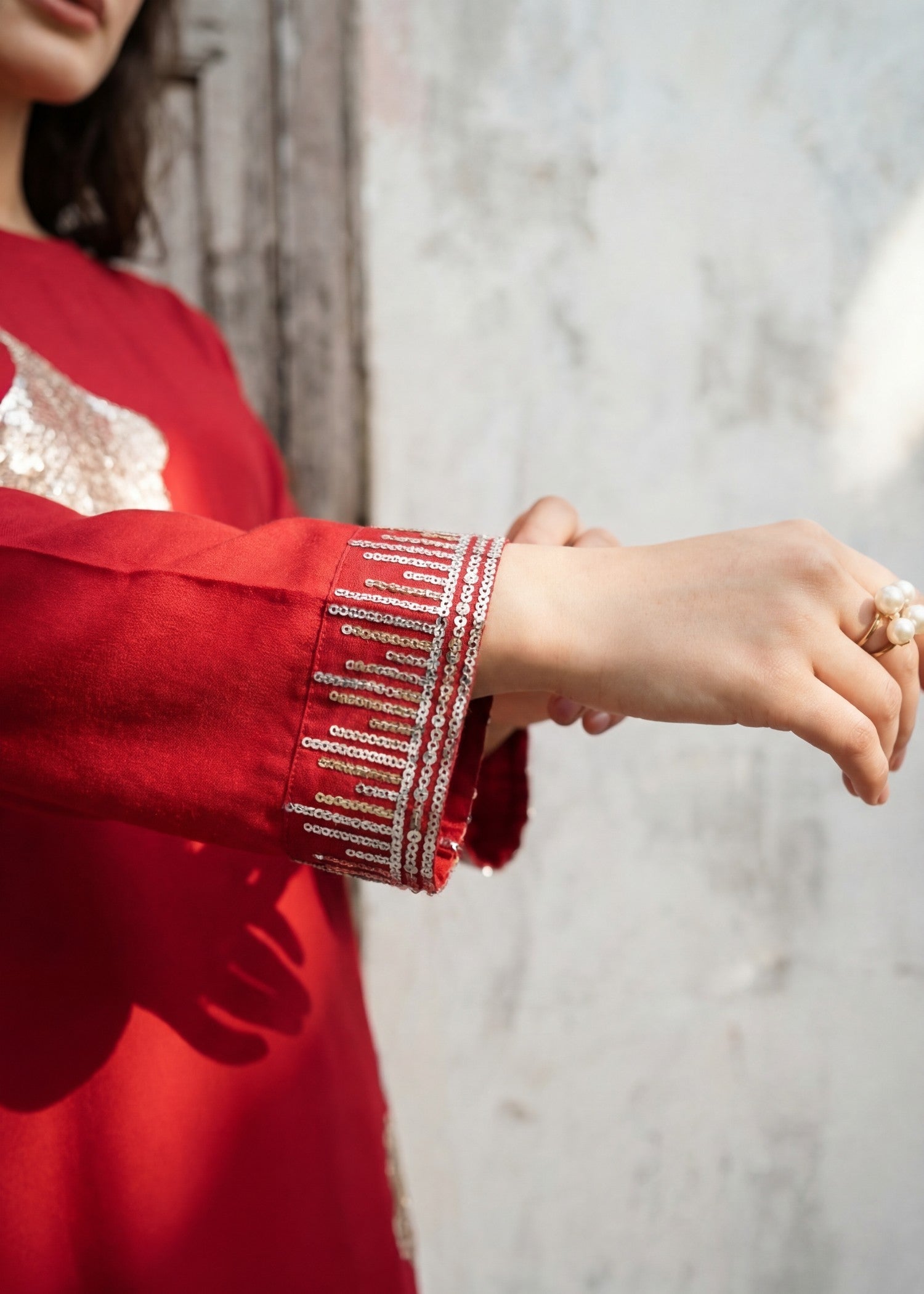 Sahibas By Mirza Elegant Maroon