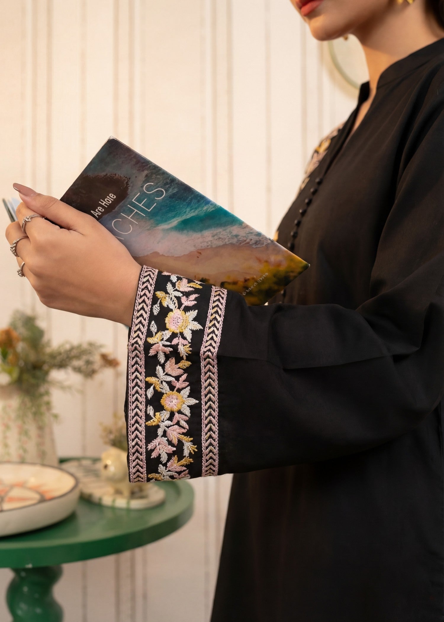 Lawn Kurta Set in Black