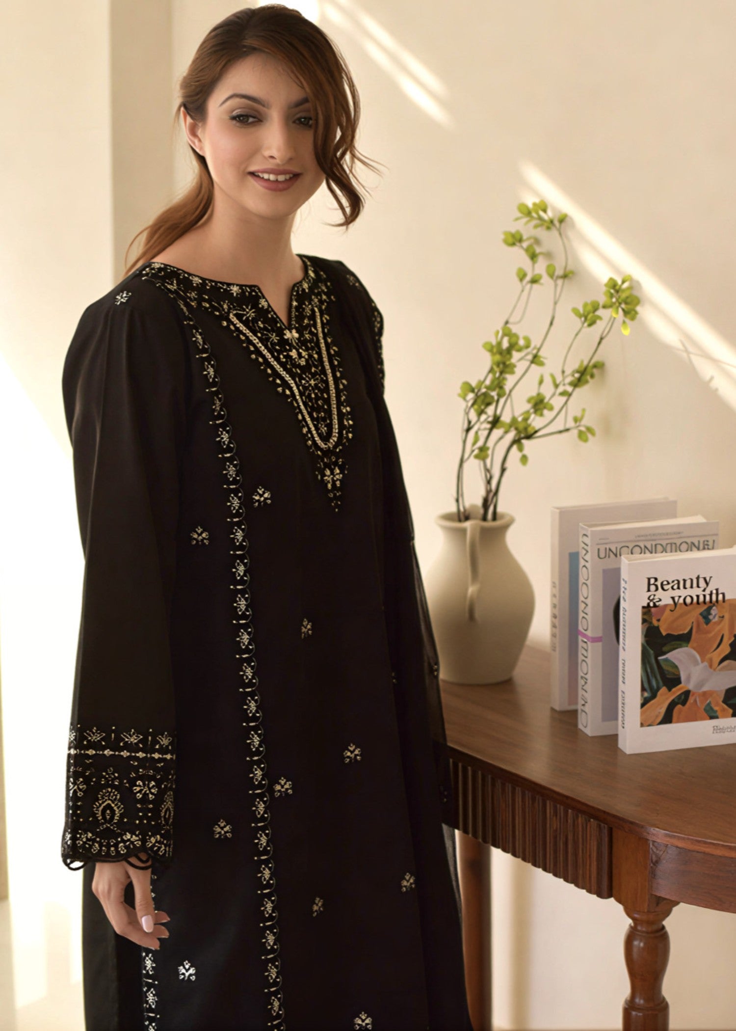 Tehzeeb Libas BAREEN EMBROIDERED 3PC
