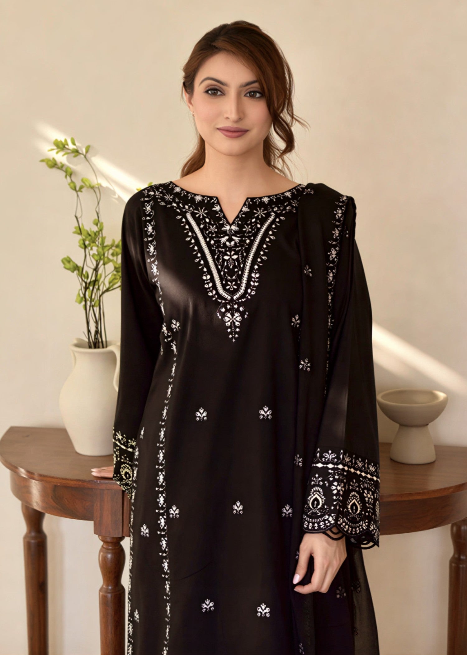 Tehzeeb Libas BAREEN EMBROIDERED 3PC