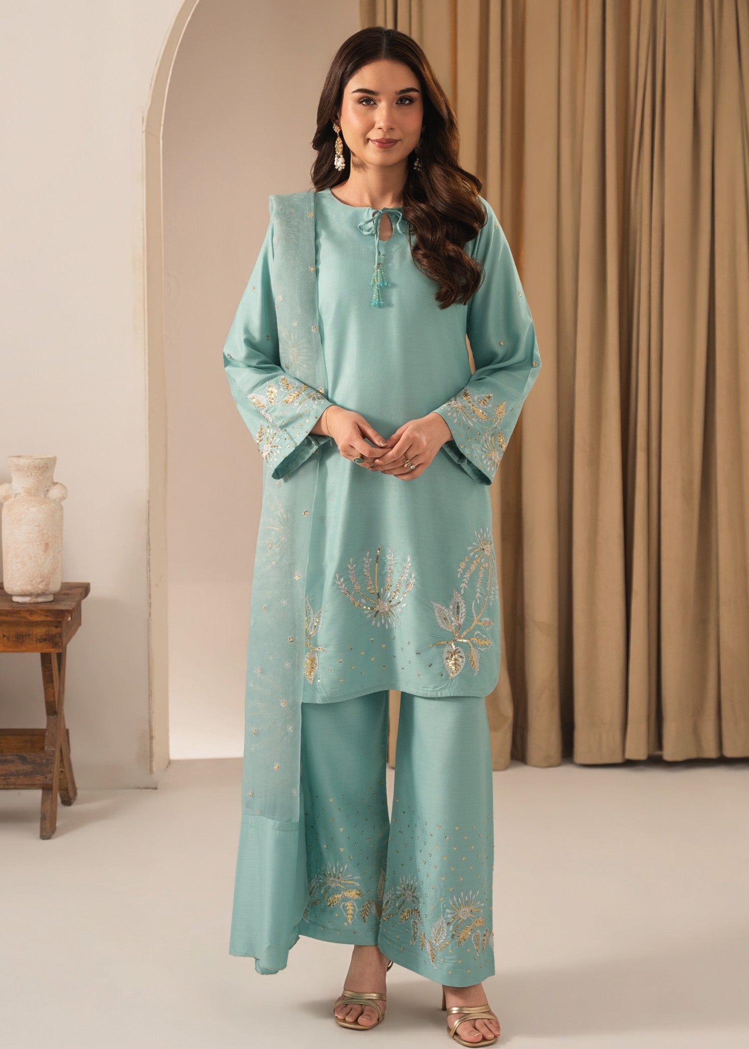 Tehzeeb Libas ZARNAB EMBROIDERED3PC