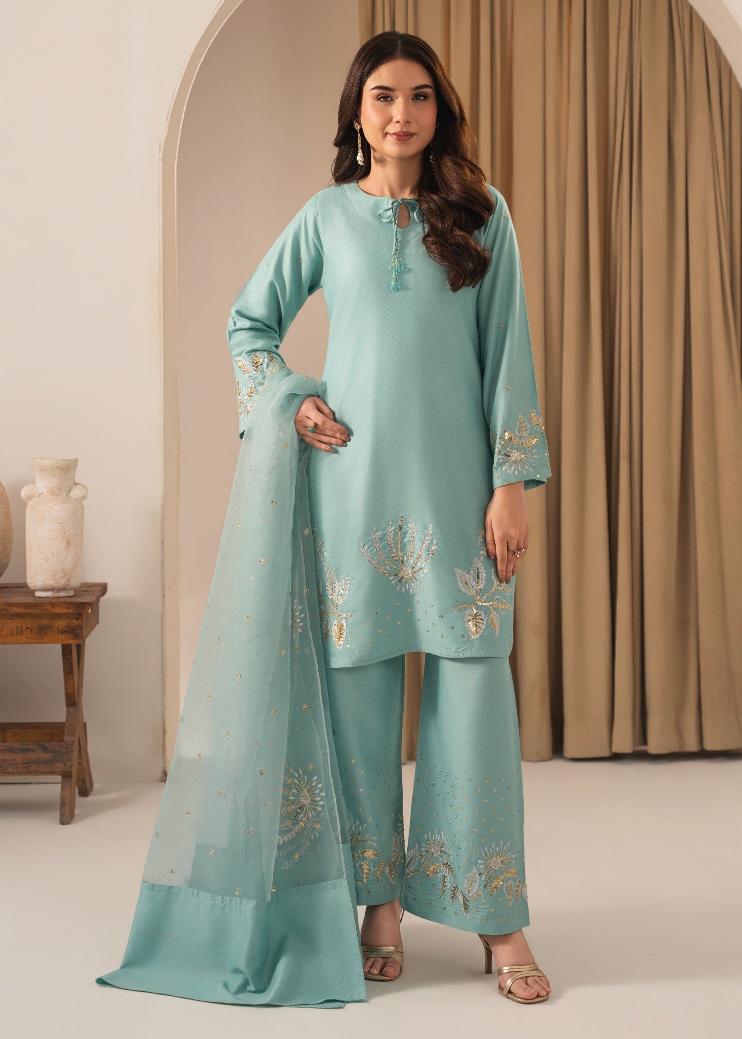 Tehzeeb Libas ZARNAB EMBROIDERED3PC