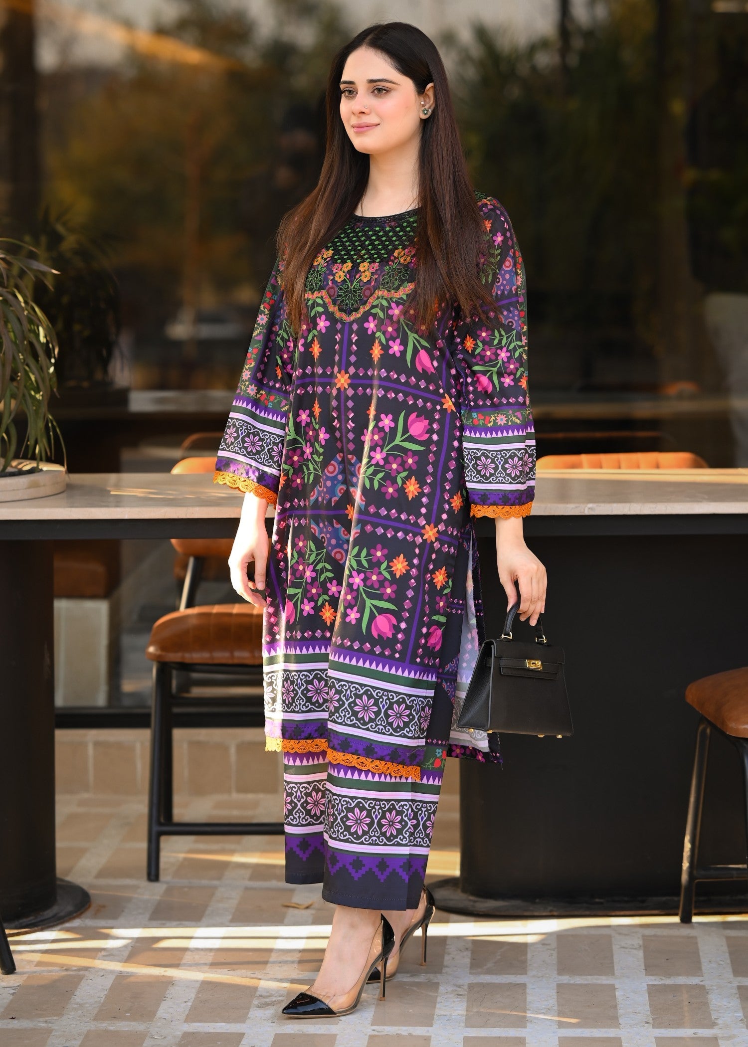 Tehzeeb Libas SAYA EMBROIDERED 2PC