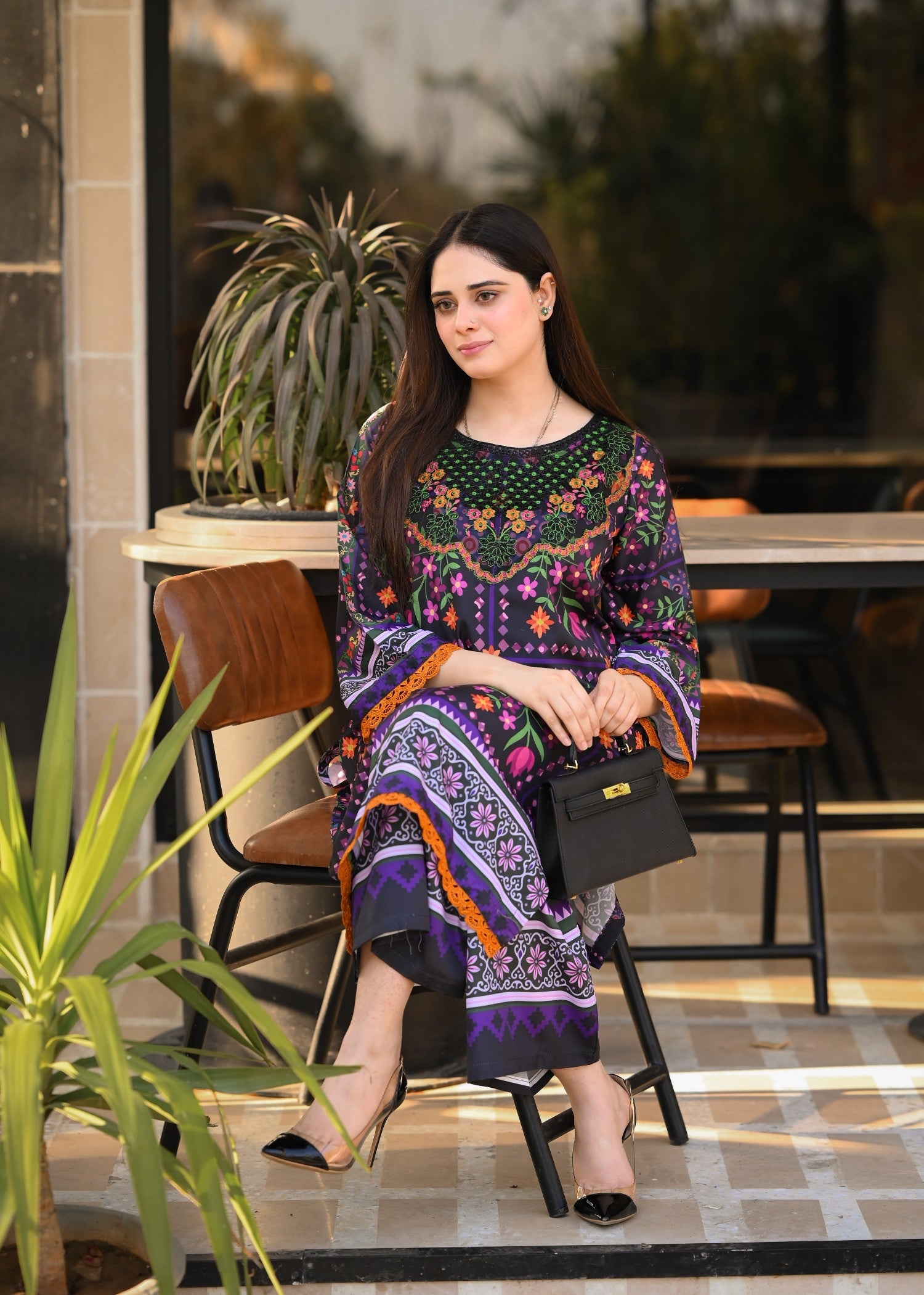 Tehzeeb Libas SAYA EMBROIDERED 2PC