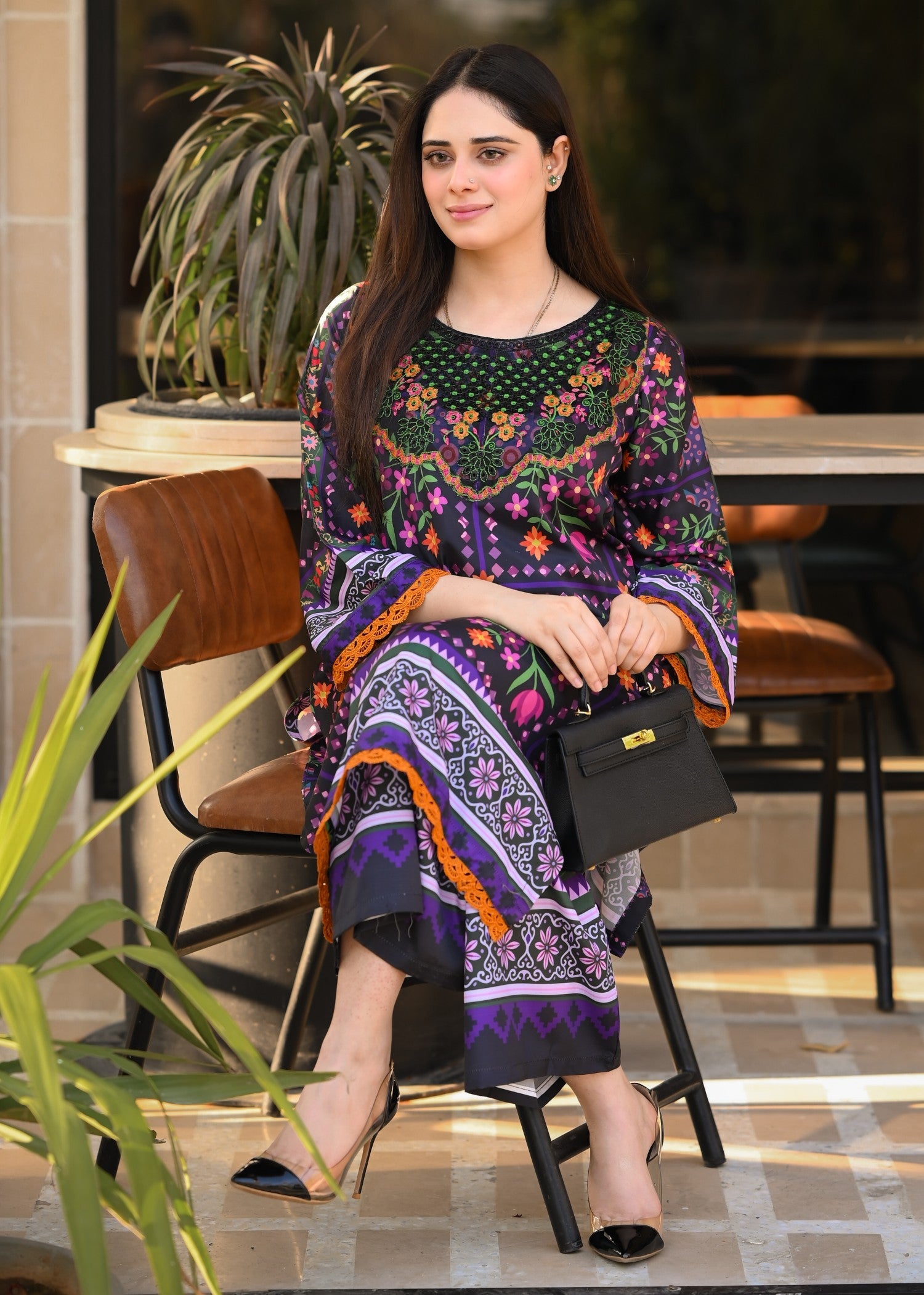 Tehzeeb Libas SAYA EMBROIDERED 2PC