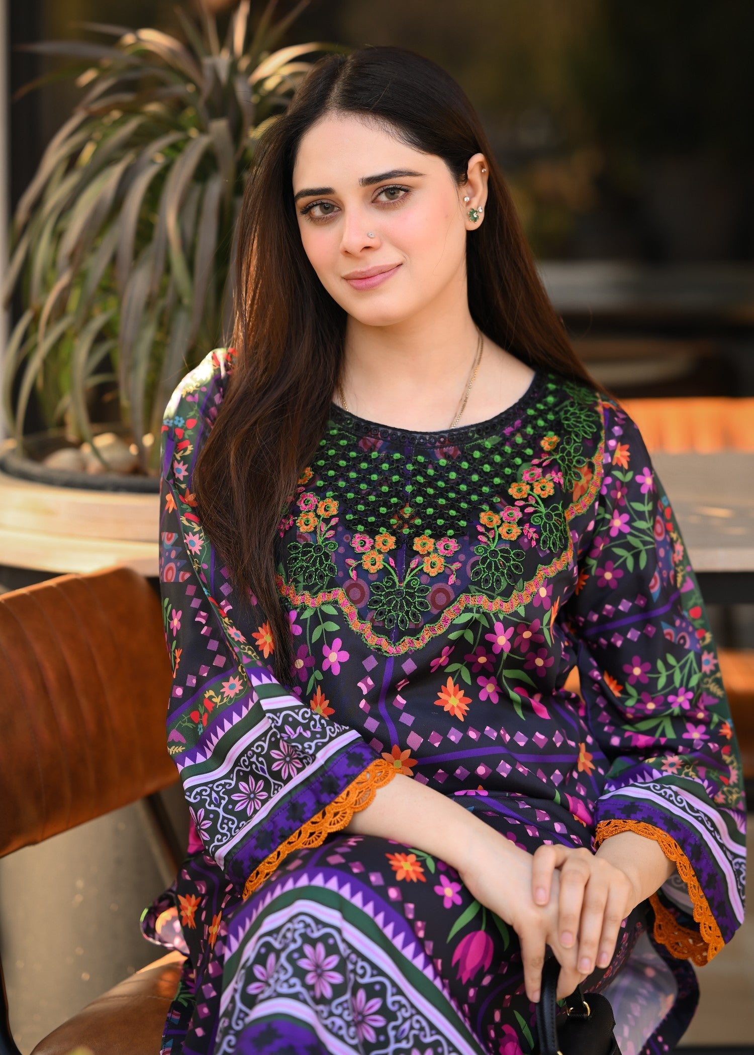 Tehzeeb Libas SAYA EMBROIDERED 2PC