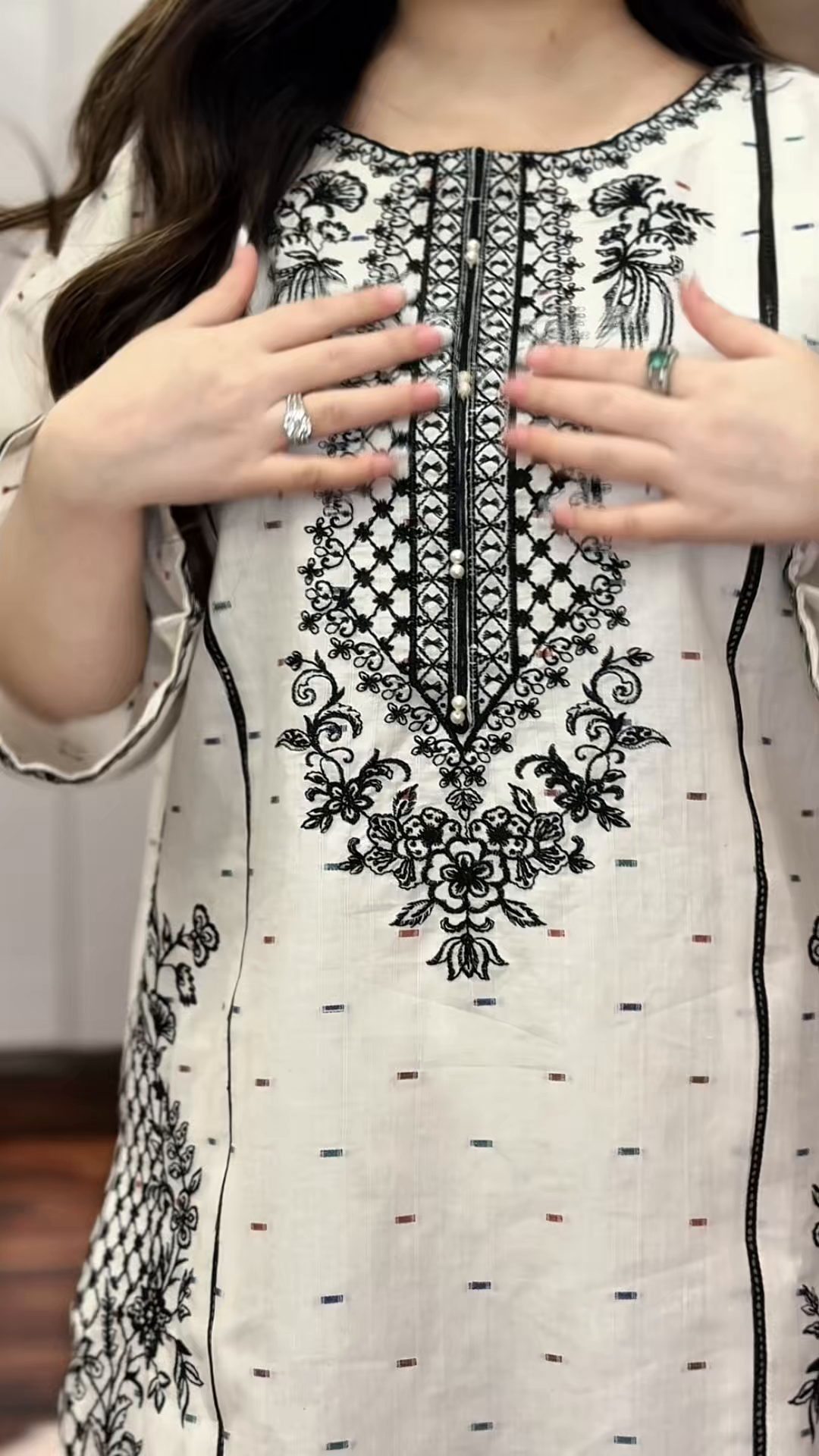 Tehzeeb Libas DOVE EMBROIDERED 2PC