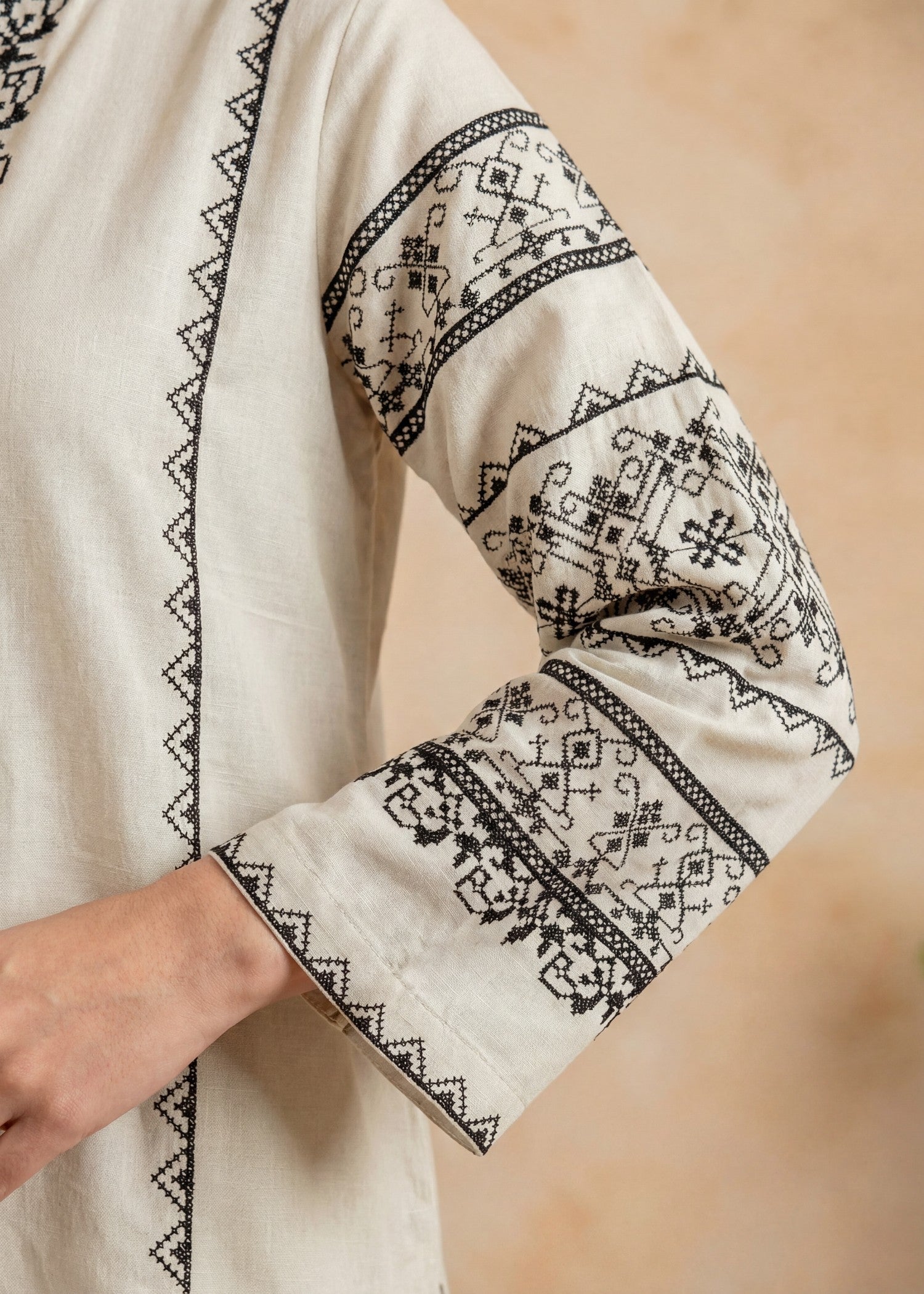 Lawn Kurta Set in Ivory