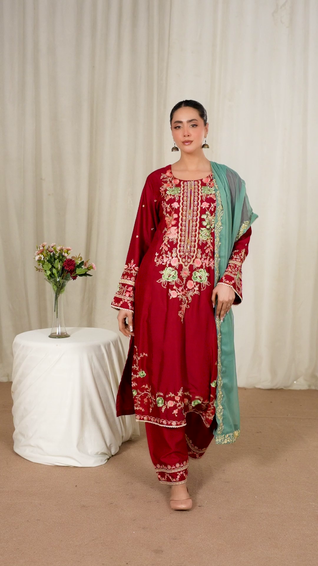 Tehzeeb Libas AROHA EMBROIDERED 3PC