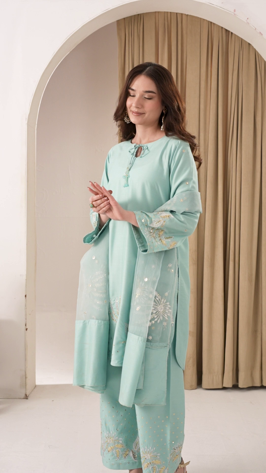 Tehzeeb Libas ZARNAAB EMBROIDERED 3PC