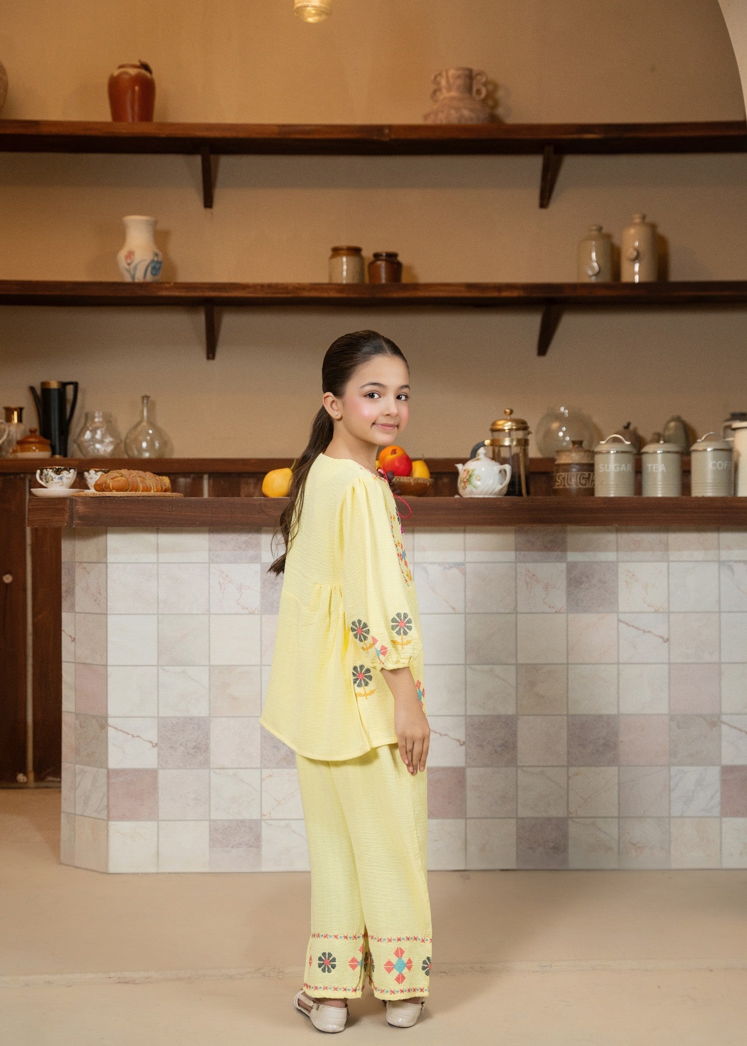 PASTEL-YELLOW-EMBROIDERED-KURTA-PANT-SET-FOR-GIRLS