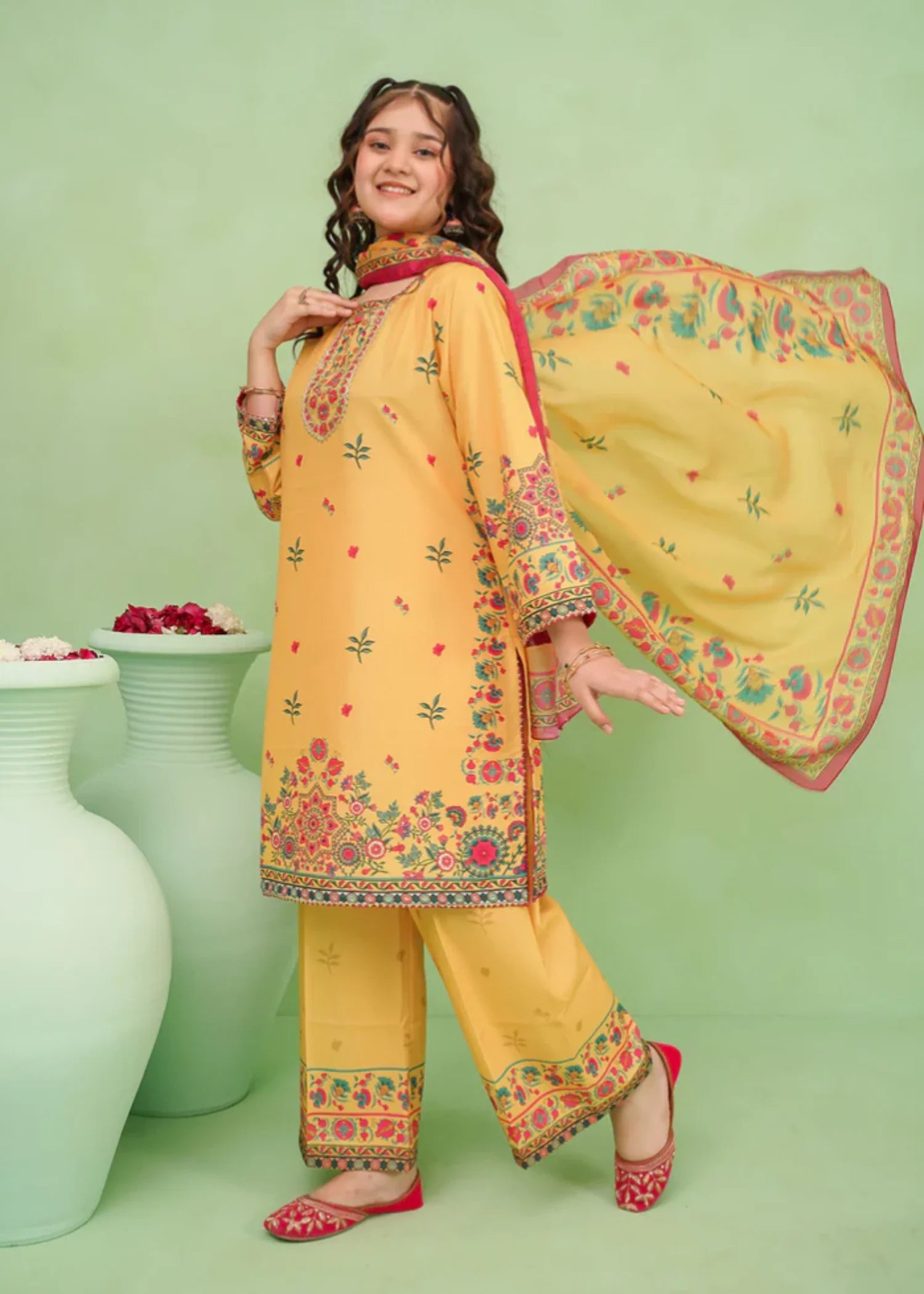 POLY-LAWN-DIGITAL-PRINTED-3-46-0 Pc Suit Corf