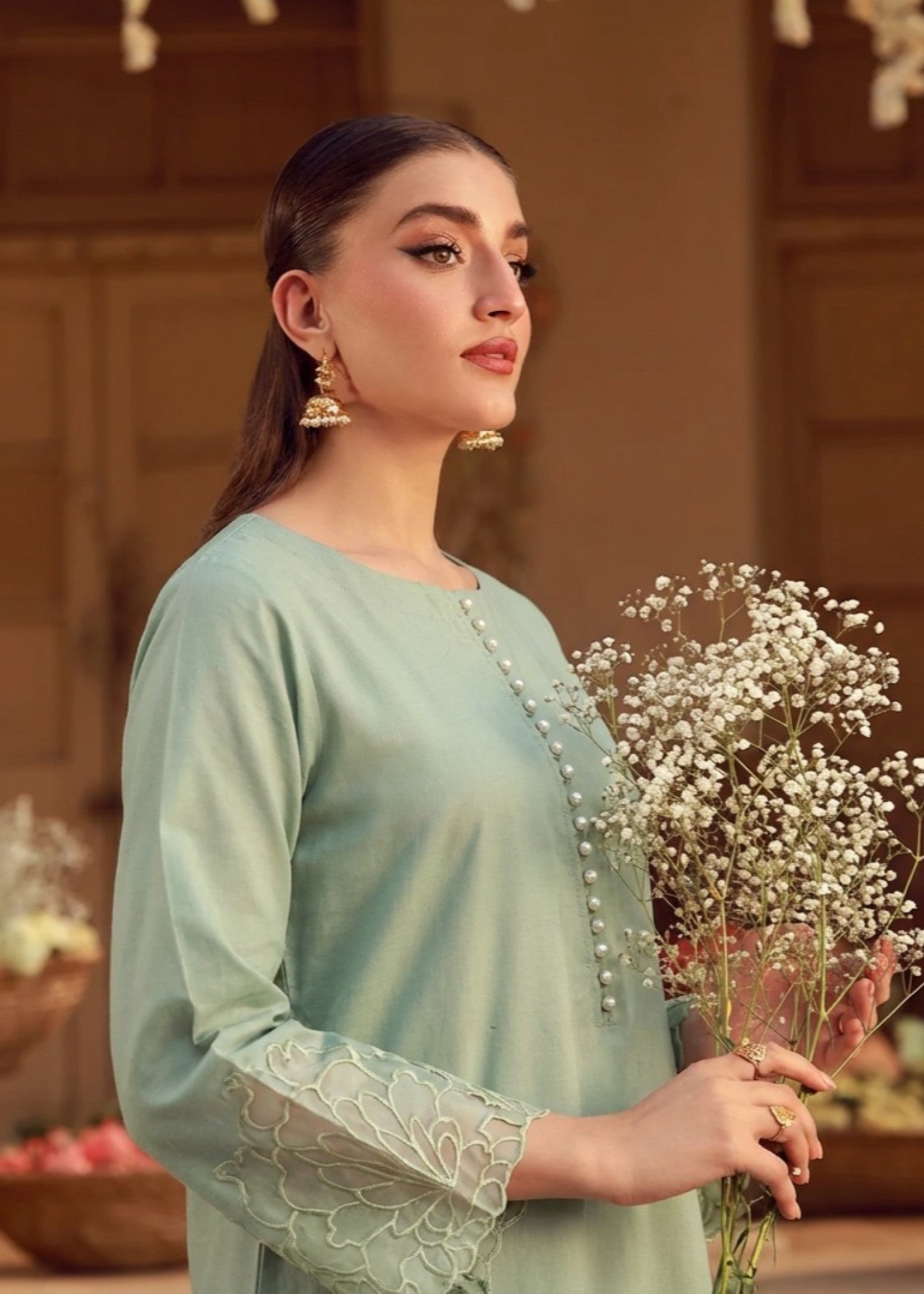 Lawn Kurta Set in Pistachio green
