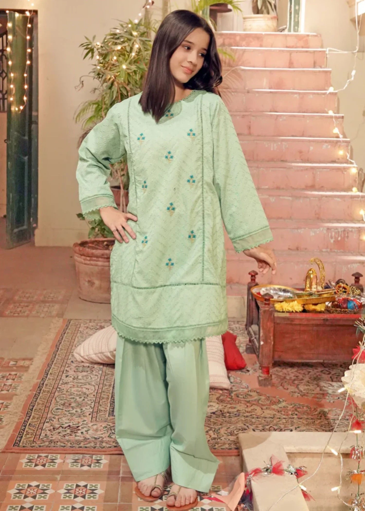 CHIKANKARI-EMBROIDERED-3-07 - Pc Suit Ck