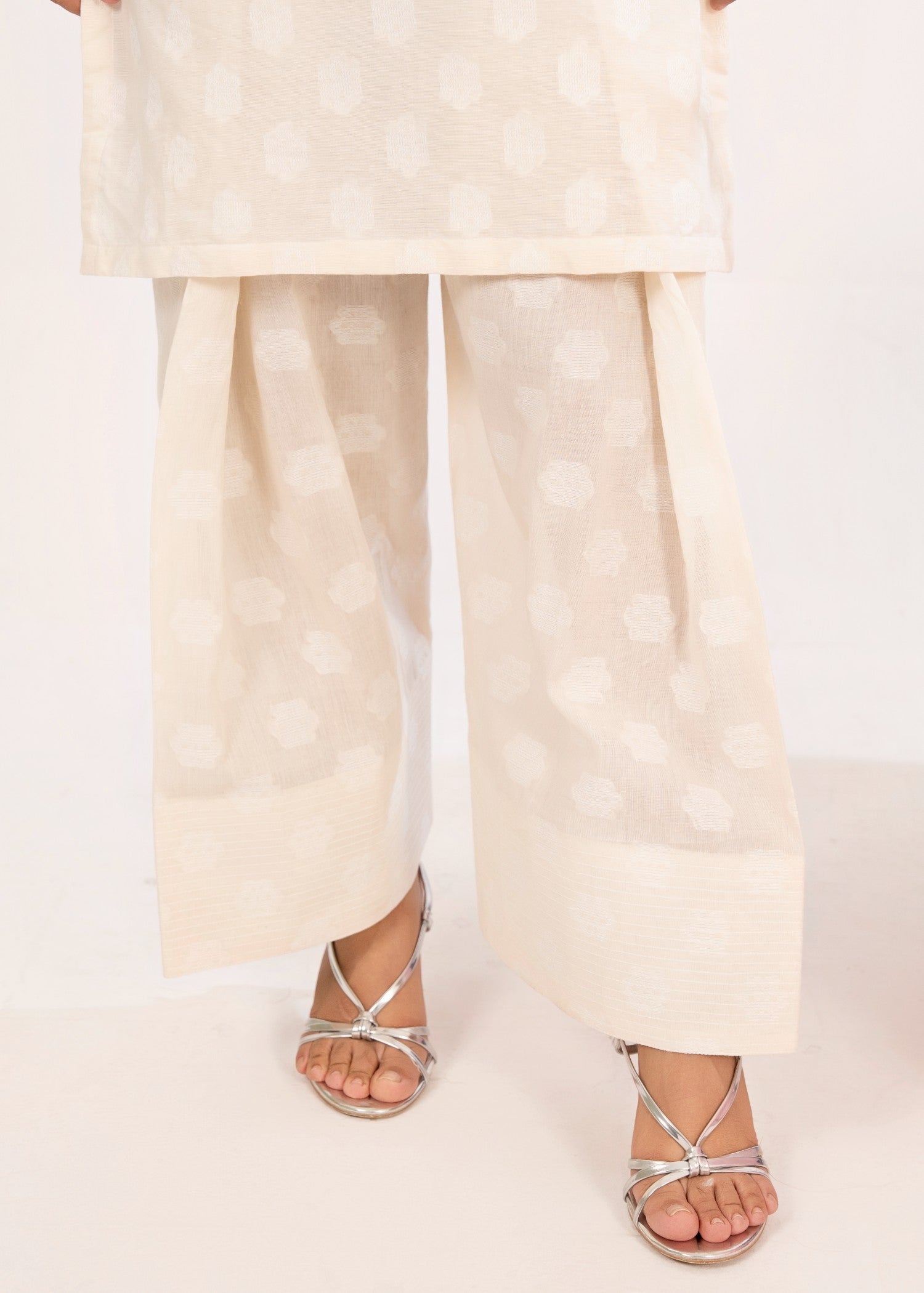 Lawn Kurta Set in White