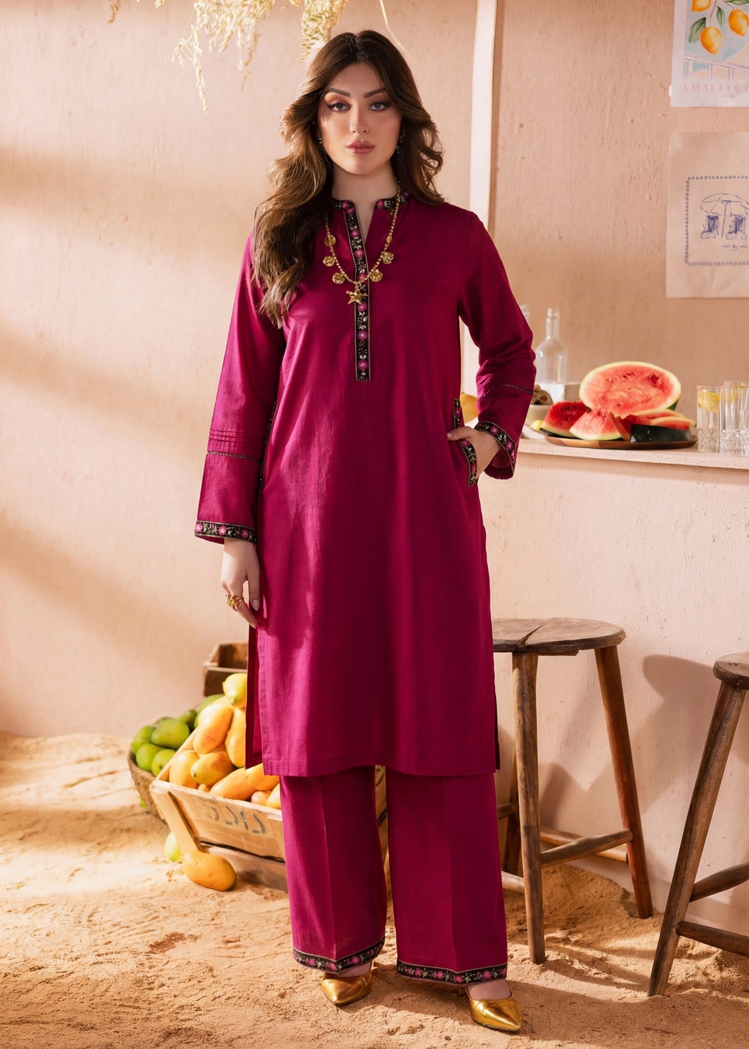 Sahibas By Mirza Sajal Maroon