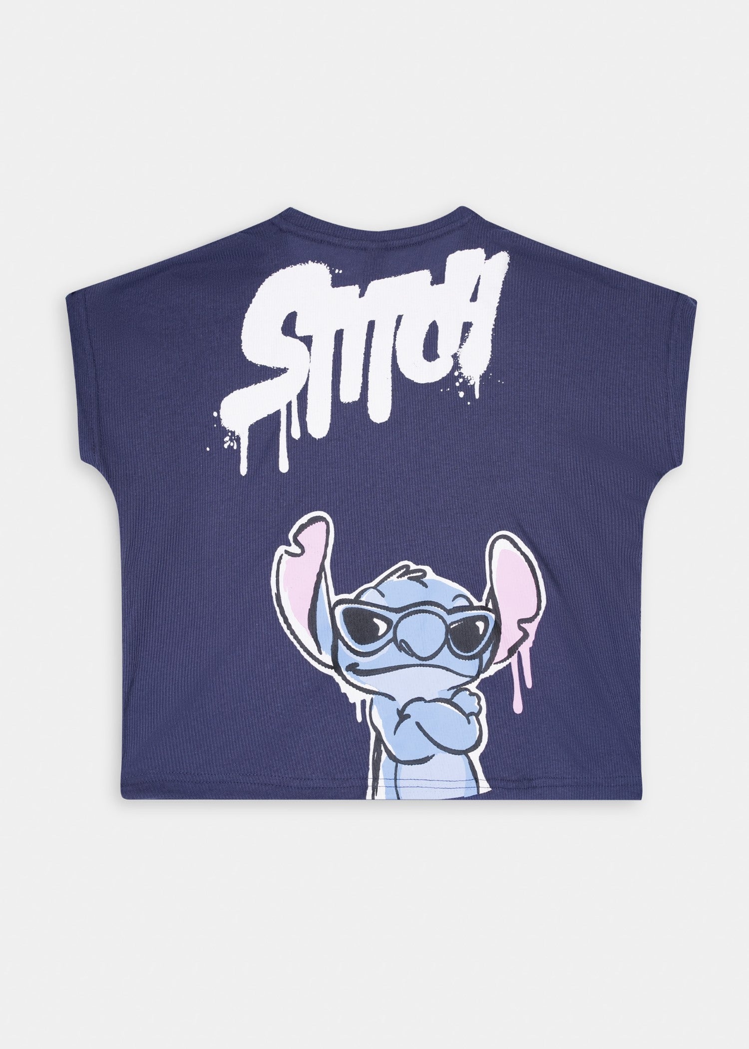 DISNEY-STITCH-GRAFFITI-STYLE-100 - Cotton Boxy Fit Tee Wide Leg Pants Set