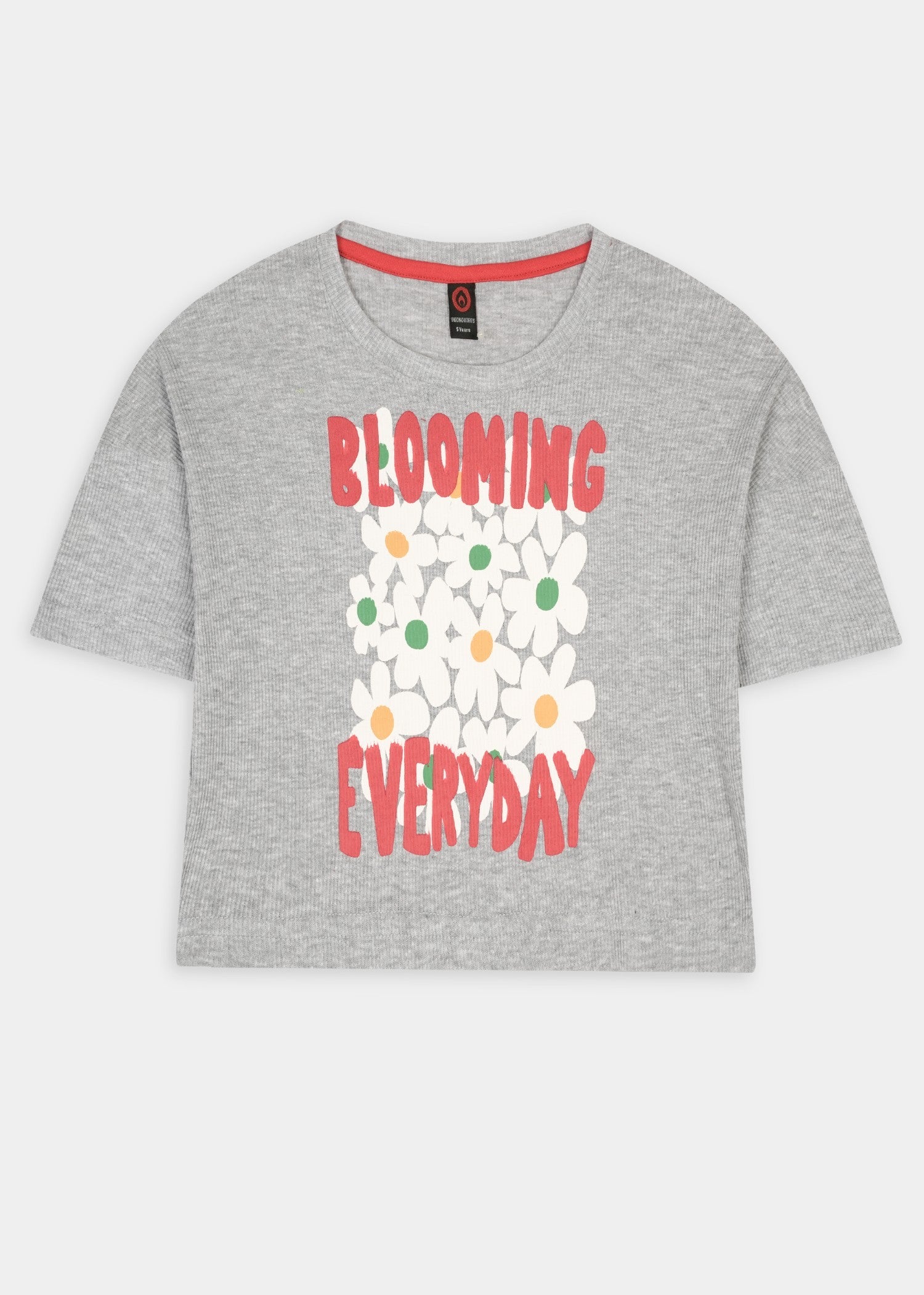 GIRLS-BLOOMING-EVERYDAY-100 - Cotton Boxy Graphic Tee Wide Leg Trouser