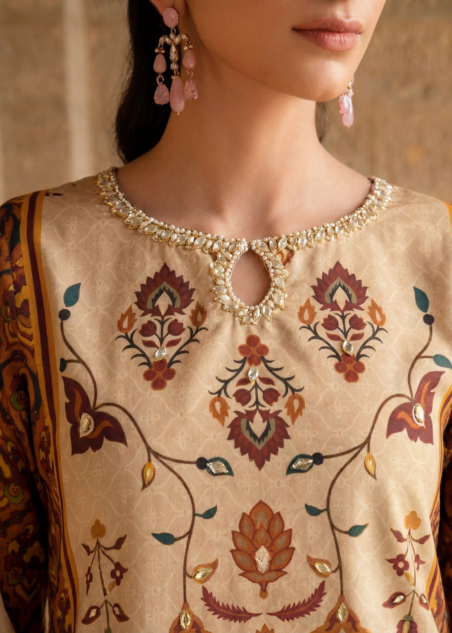 Poly silk Kurti in Multi