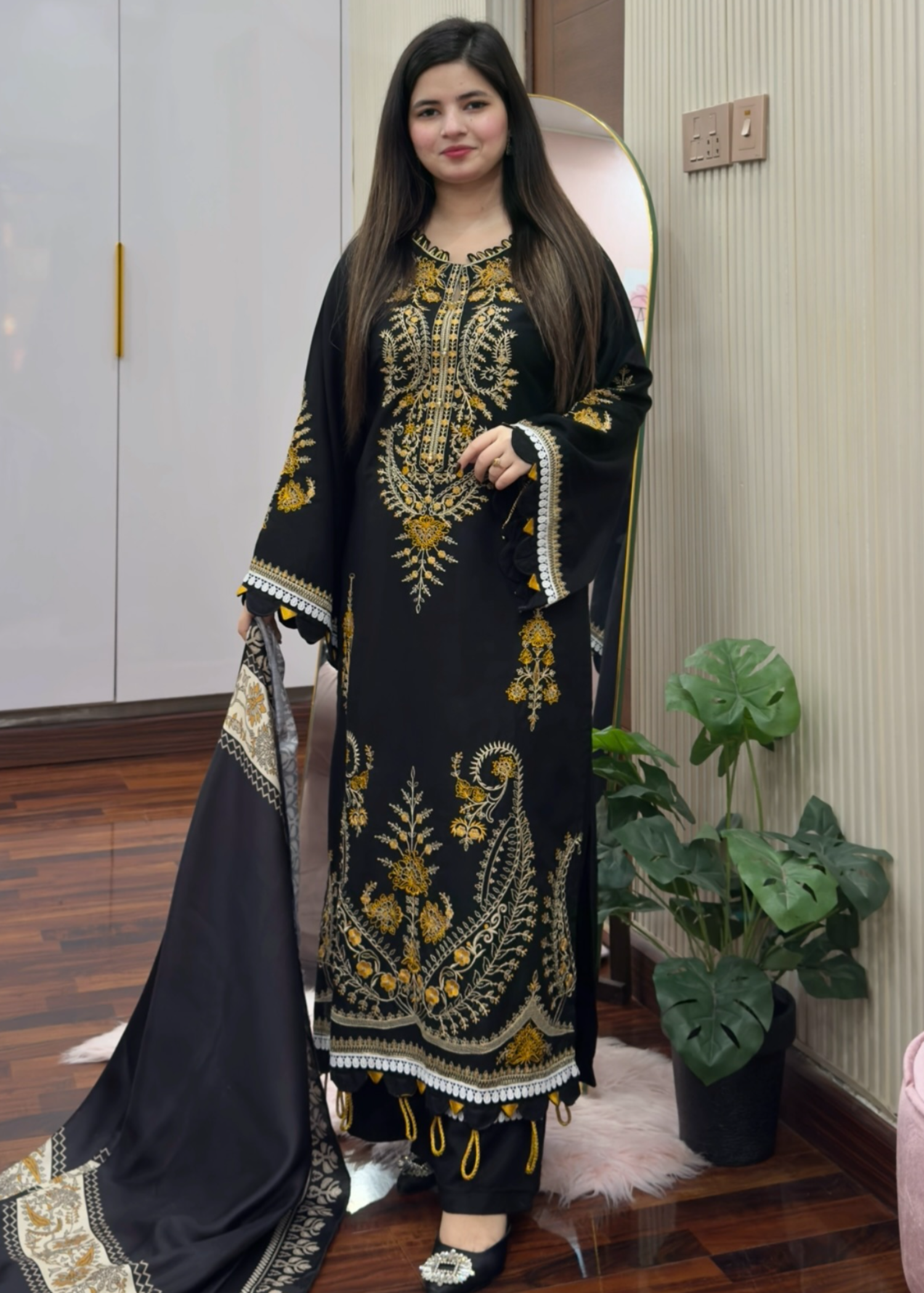 Tehzeeb Libas PAYAL EMBROIDERED 3PC