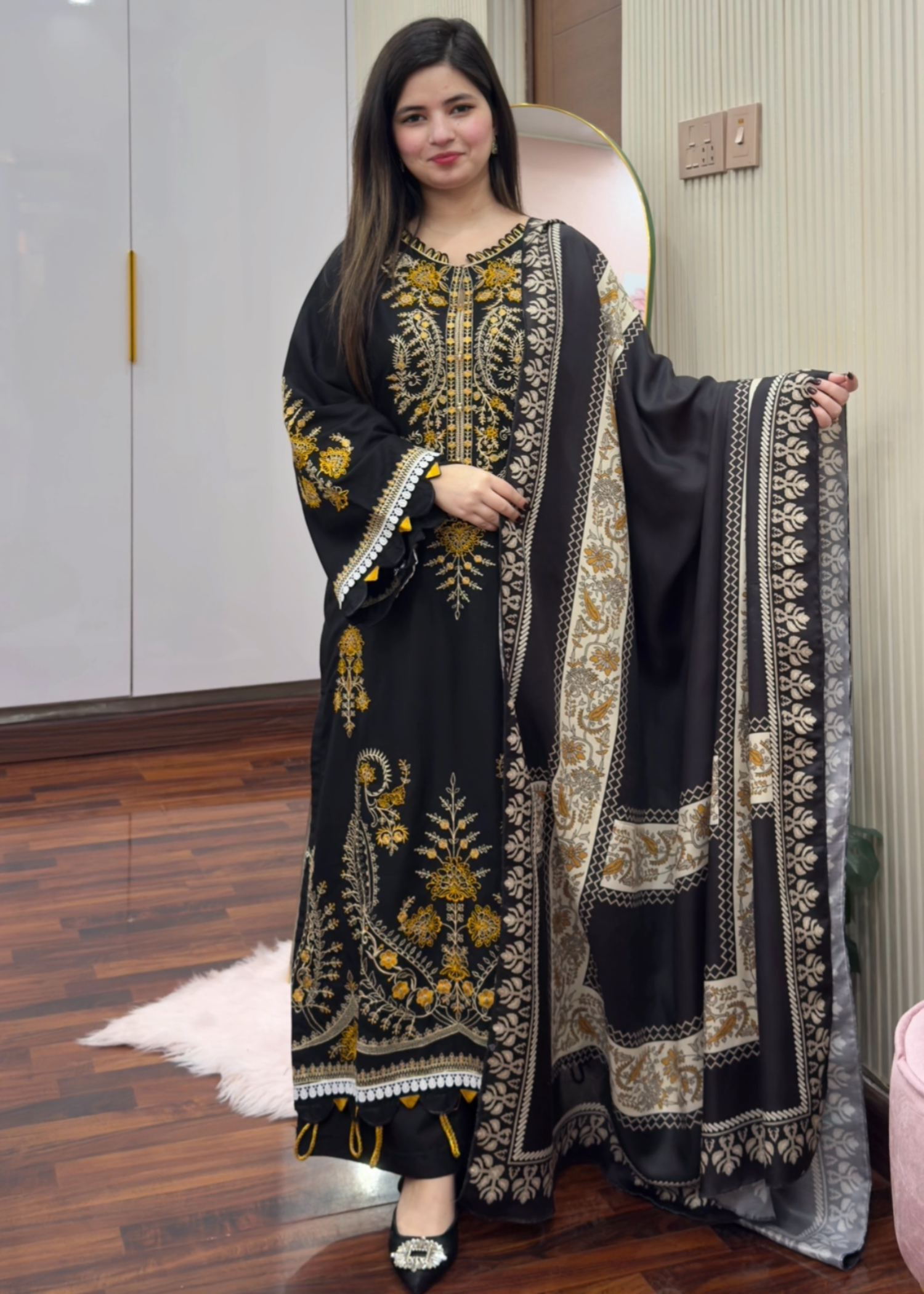 Tehzeeb Libas PAYAL EMBROIDERED 3PC