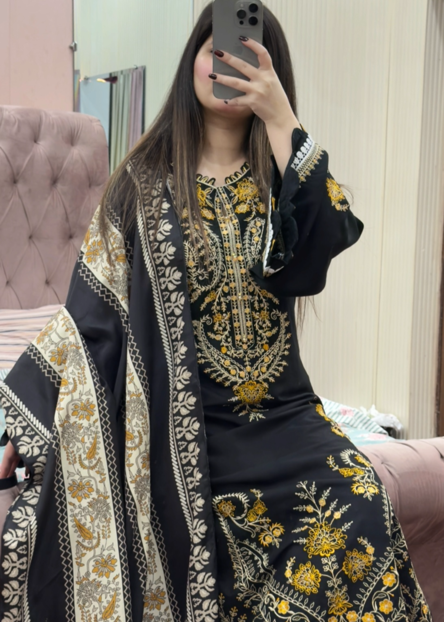 Tehzeeb Libas PAYAL EMBROIDERED 3PC