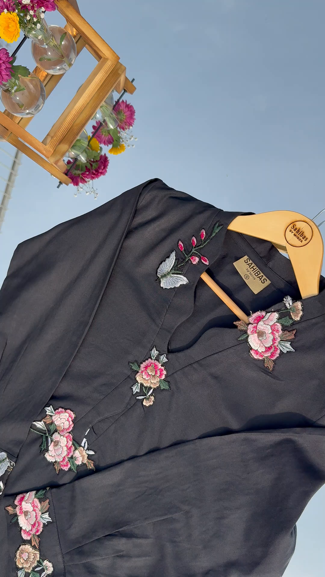 Dhanak Kurta Set in Black