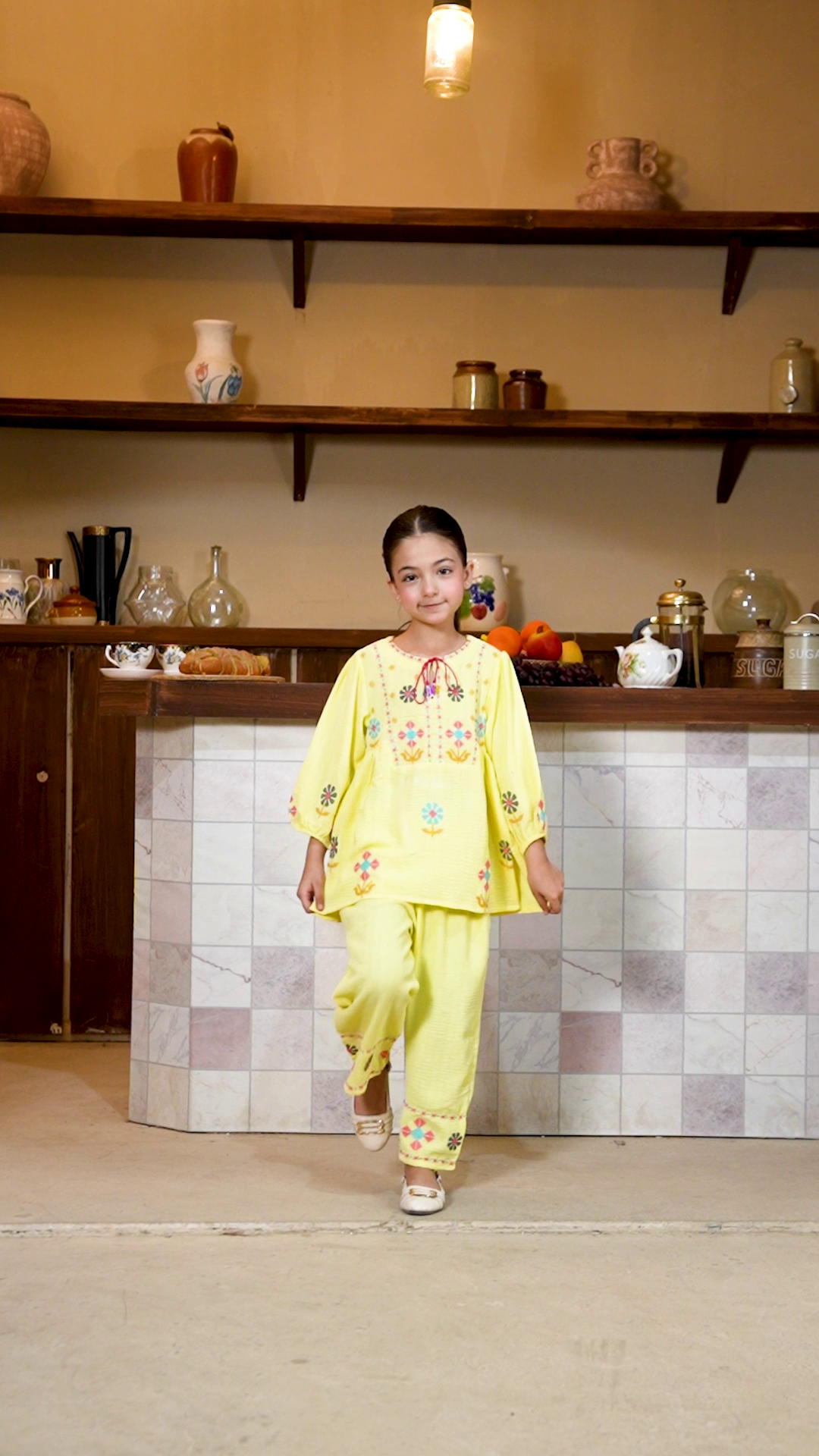 PASTEL-YELLOW-EMBROIDERED-KURTA-PANT-SET-FOR-GIRLS