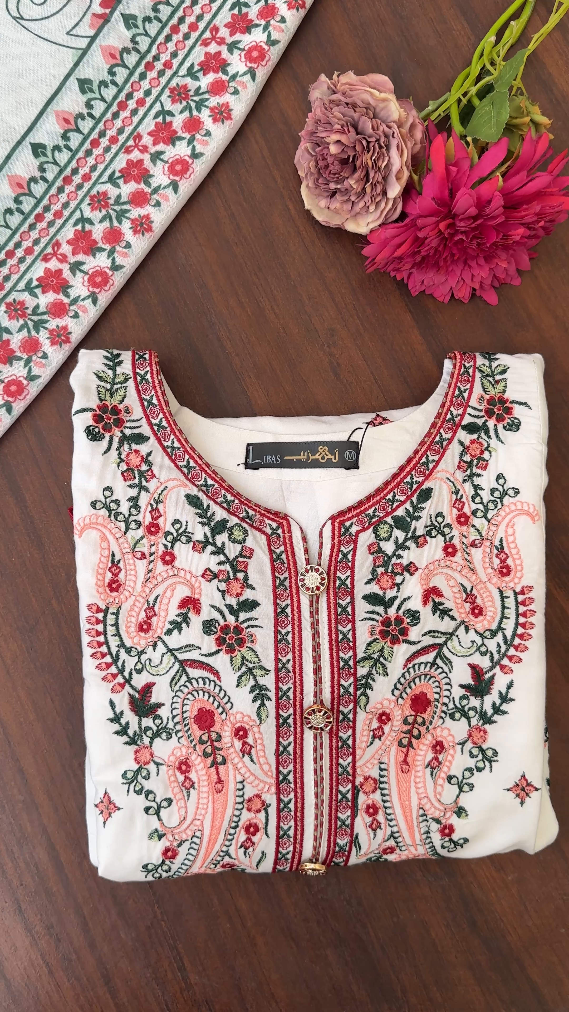 Tehzeeb Libas RASHK EMBROIDERED 3PC