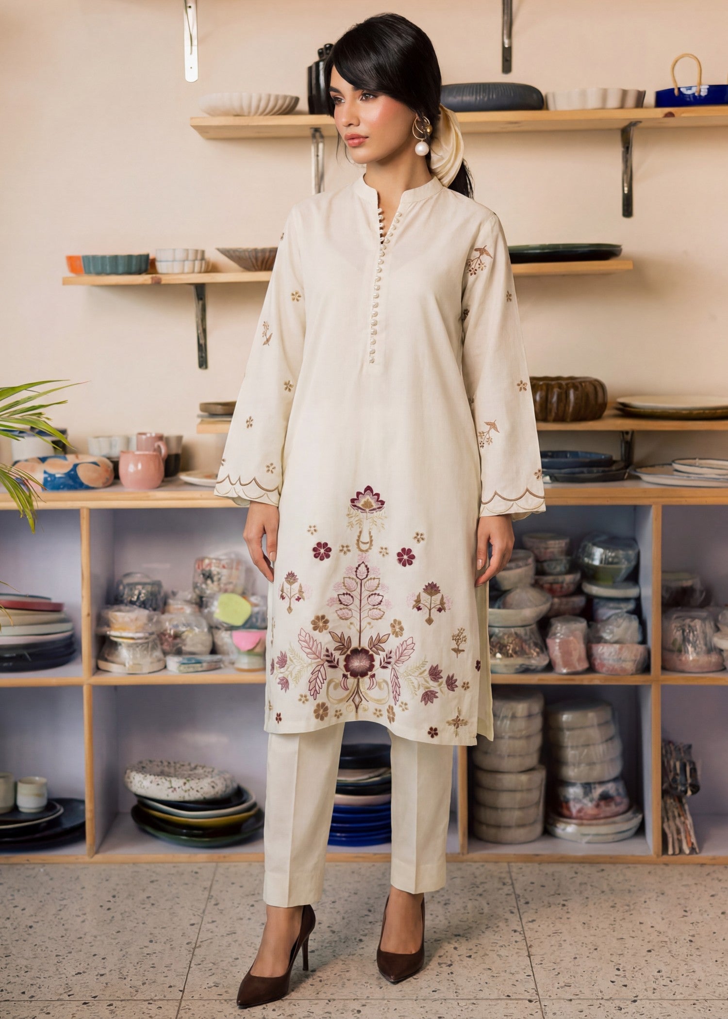 Sahibas By Mirza Nebula Off White