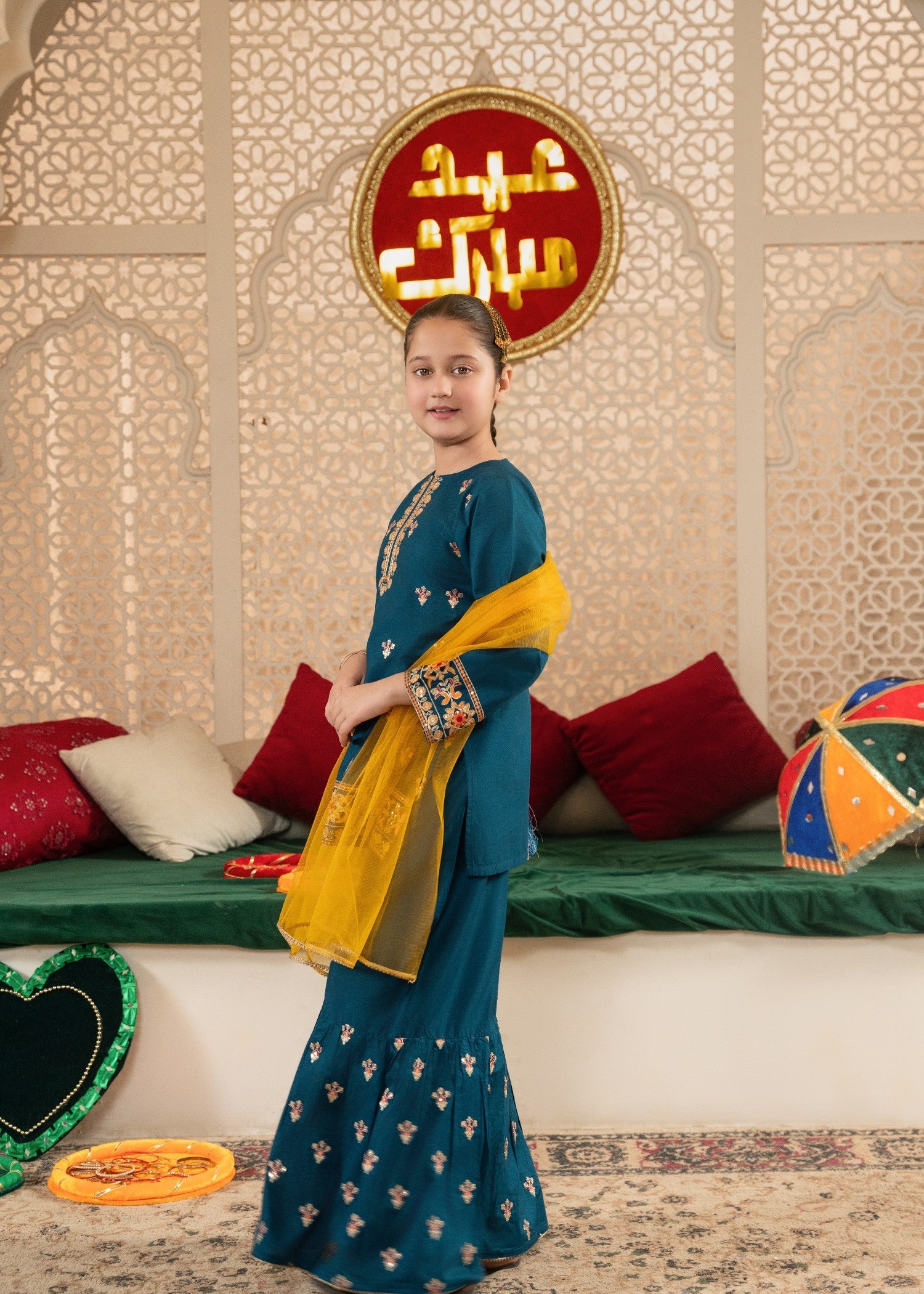 GIRLS-FESTIVE-TEAL-EMBROIDERED-GHARARA-SET