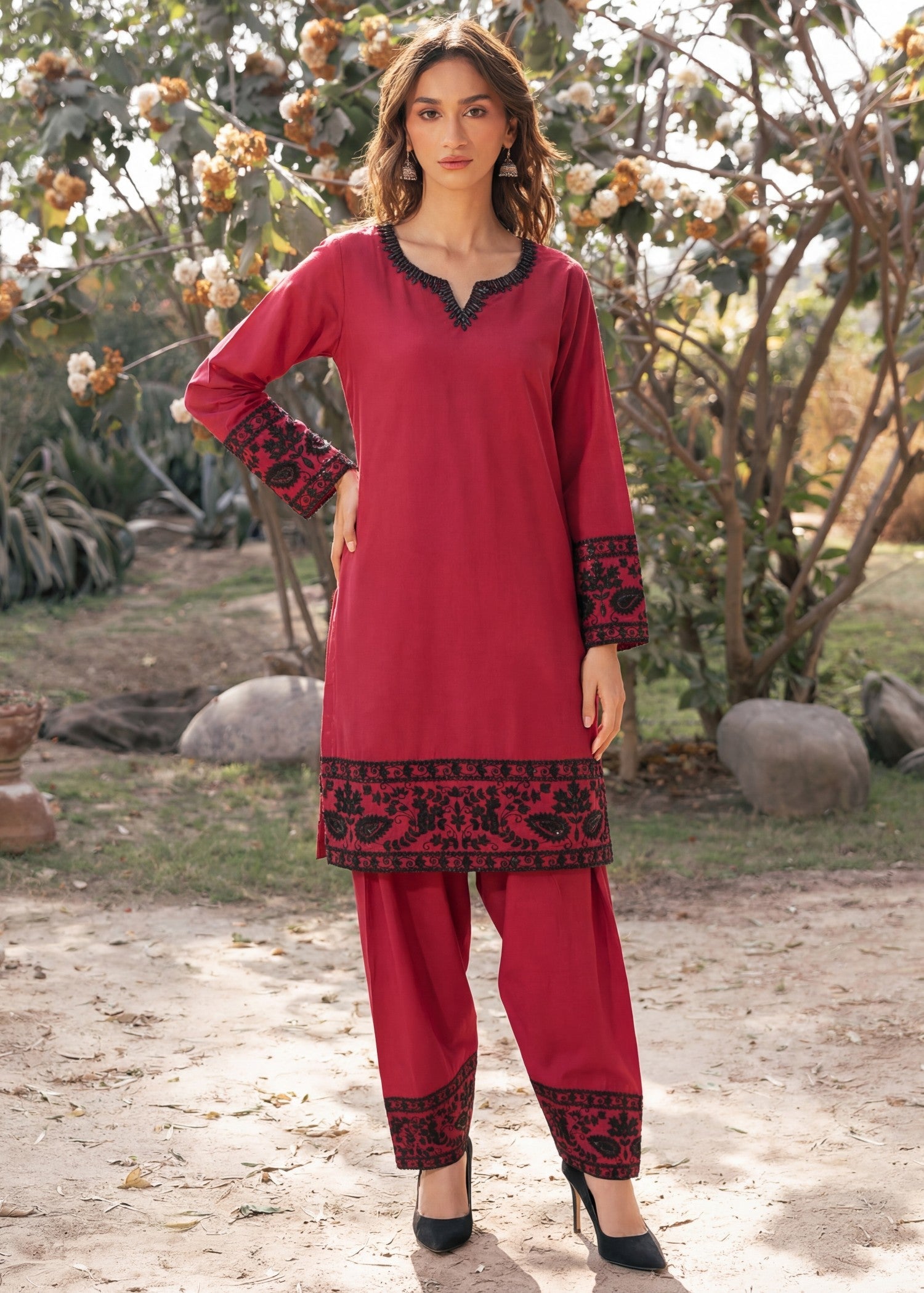 Sahibas By Mirza Madiha- Maroon