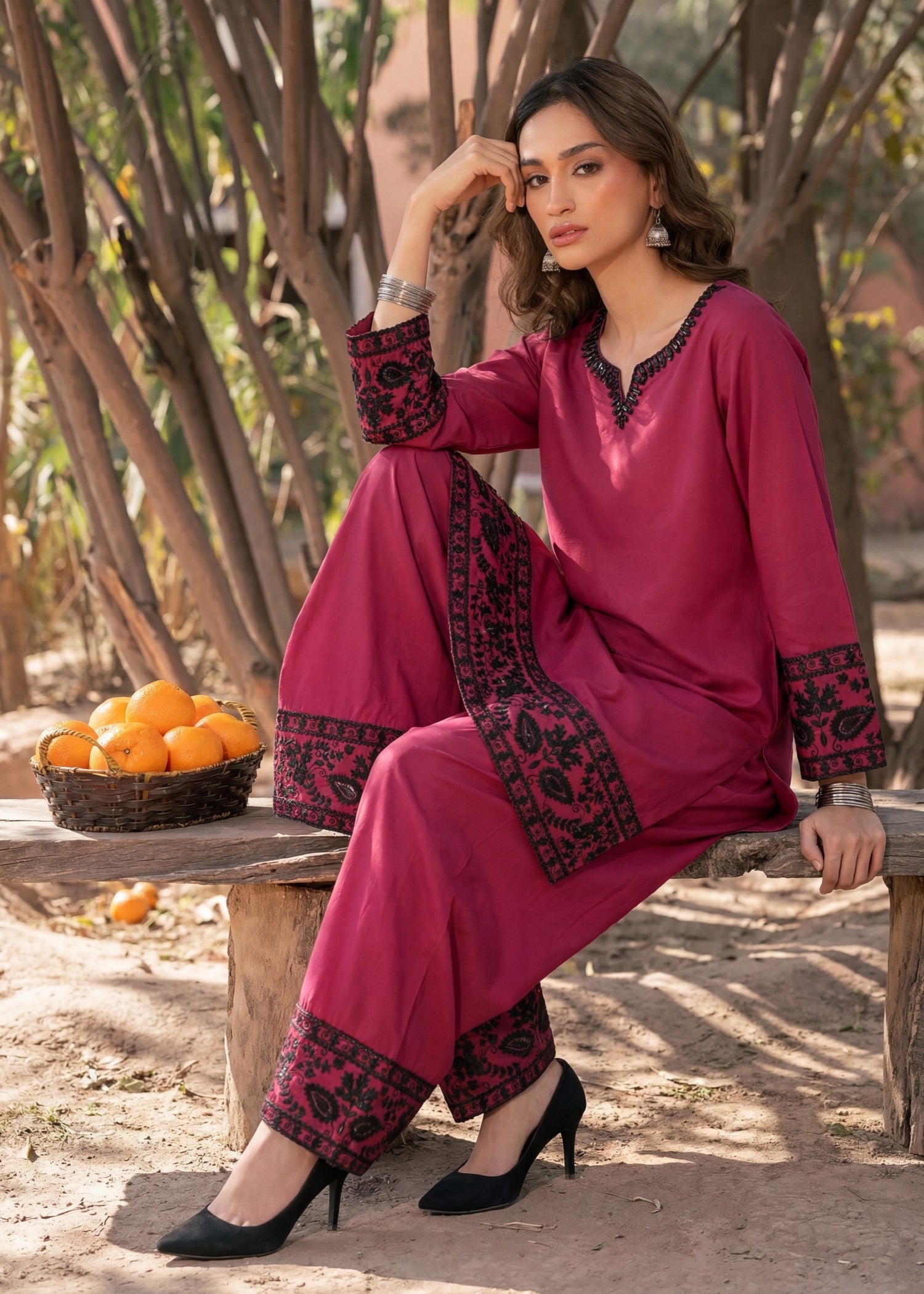 Sahibas By Mirza Madiha- Maroon