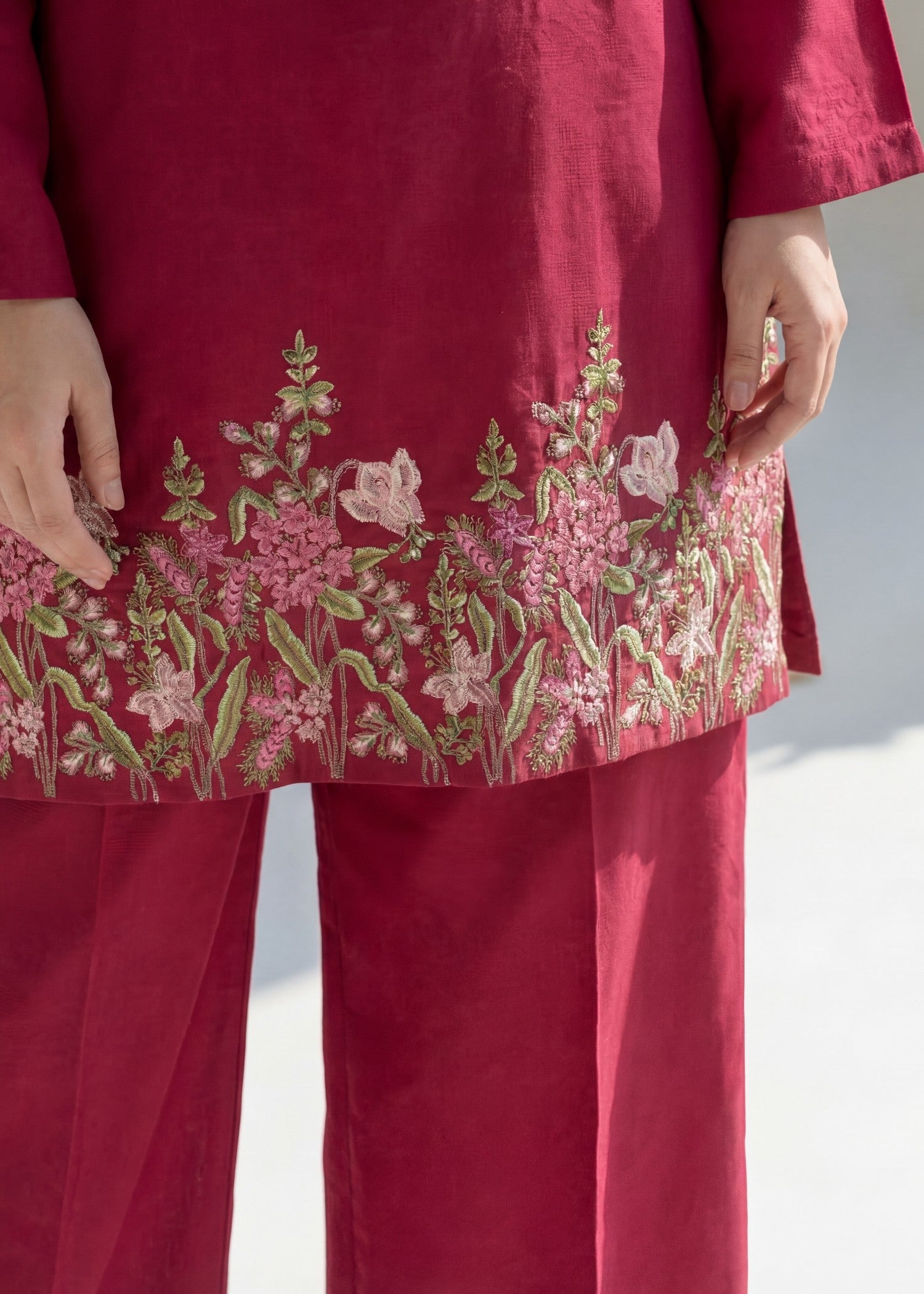 Sahibas By Mirza Orwiya - Maroon