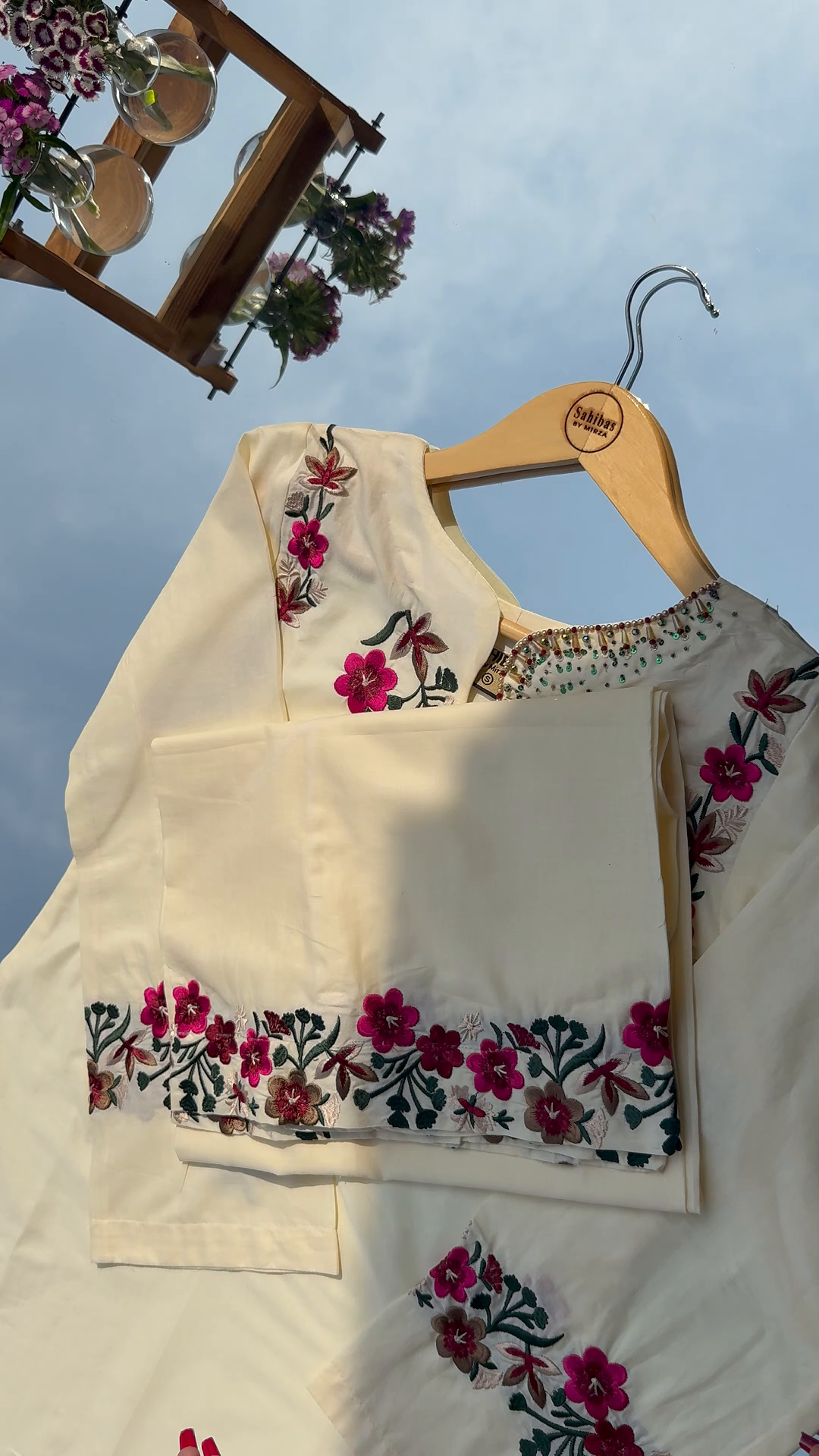Lawn Kurta Set in Ivory