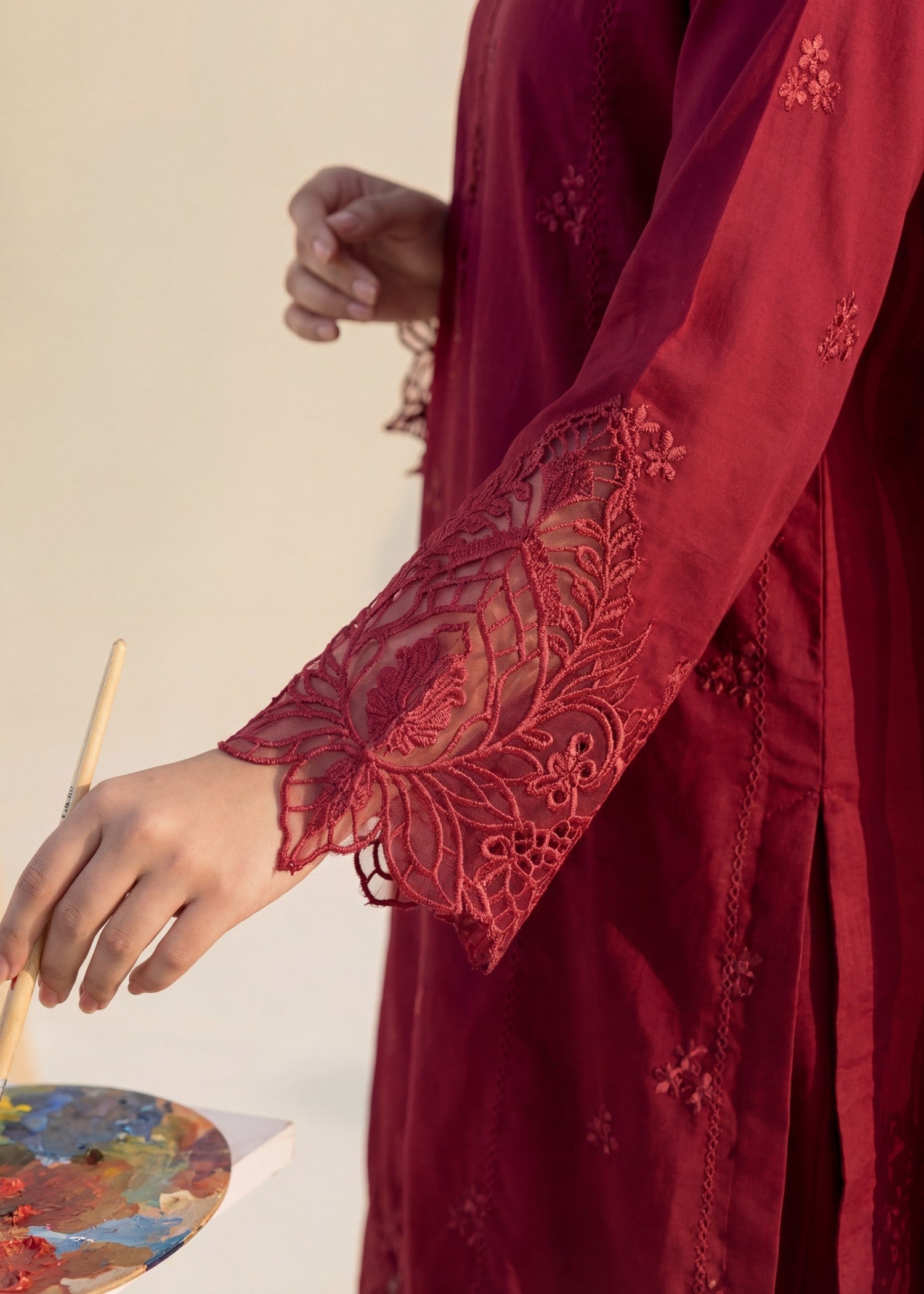 Sahibas By Mirza Namar - Maroon