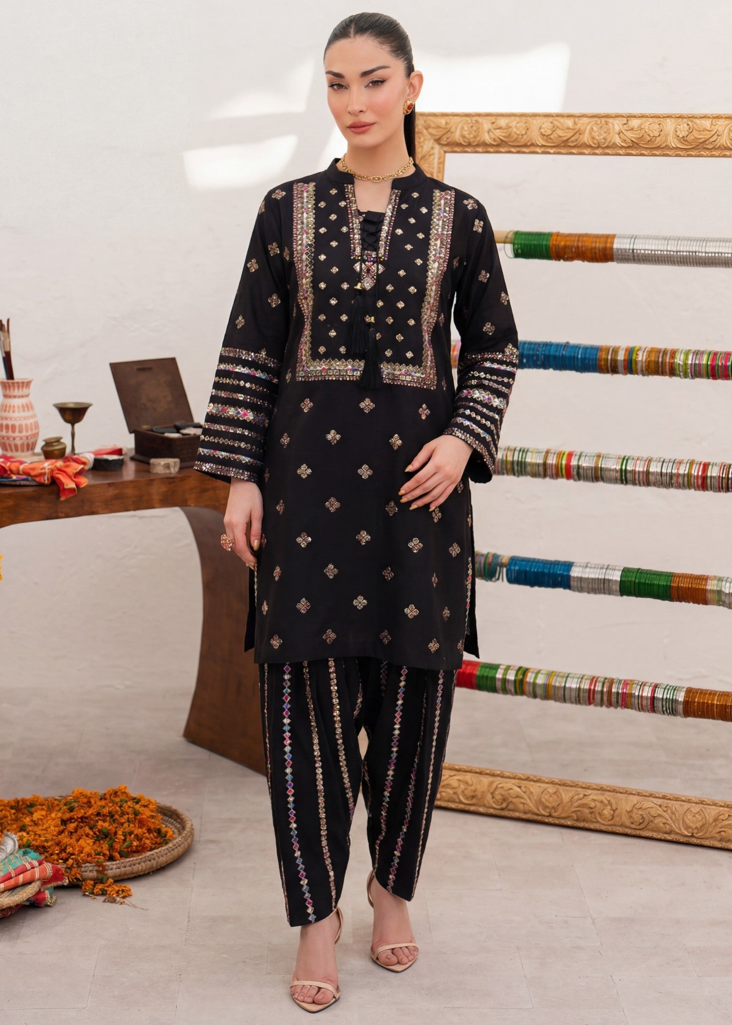 Sahibas By Mirza Laleh Rose - Black