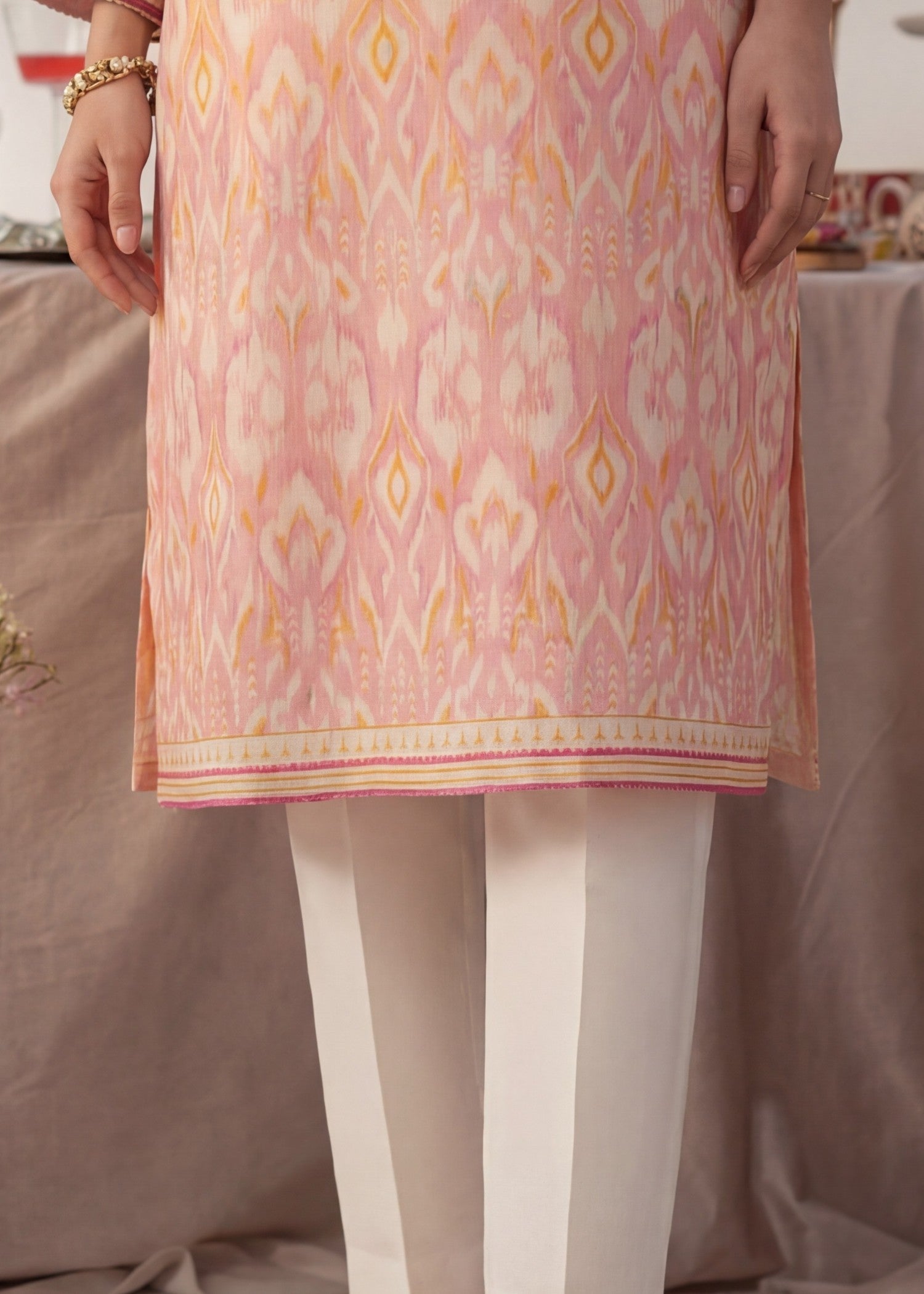 Cotton Kurta Set in Multi
