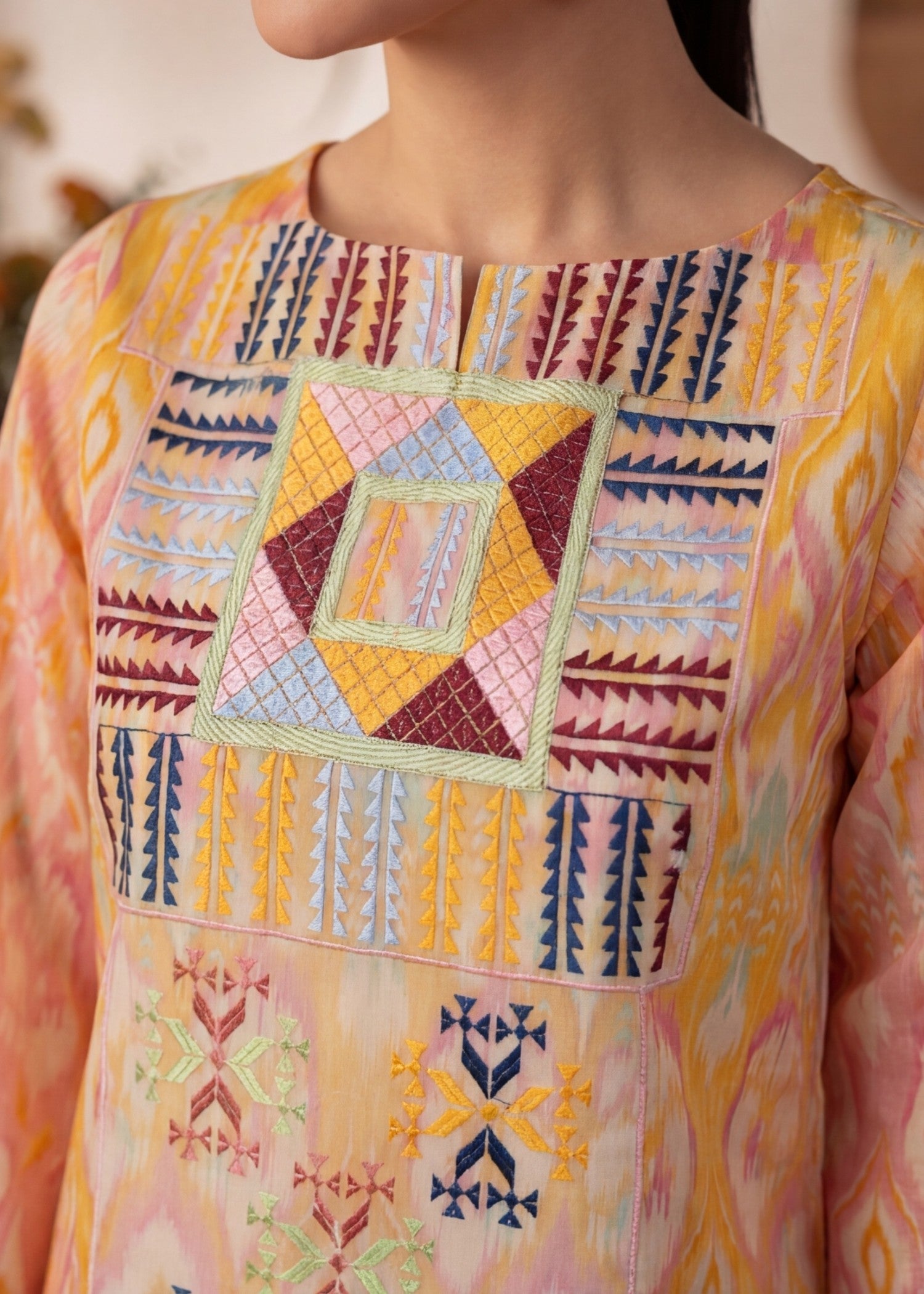 Cotton Kurta Set in Multi