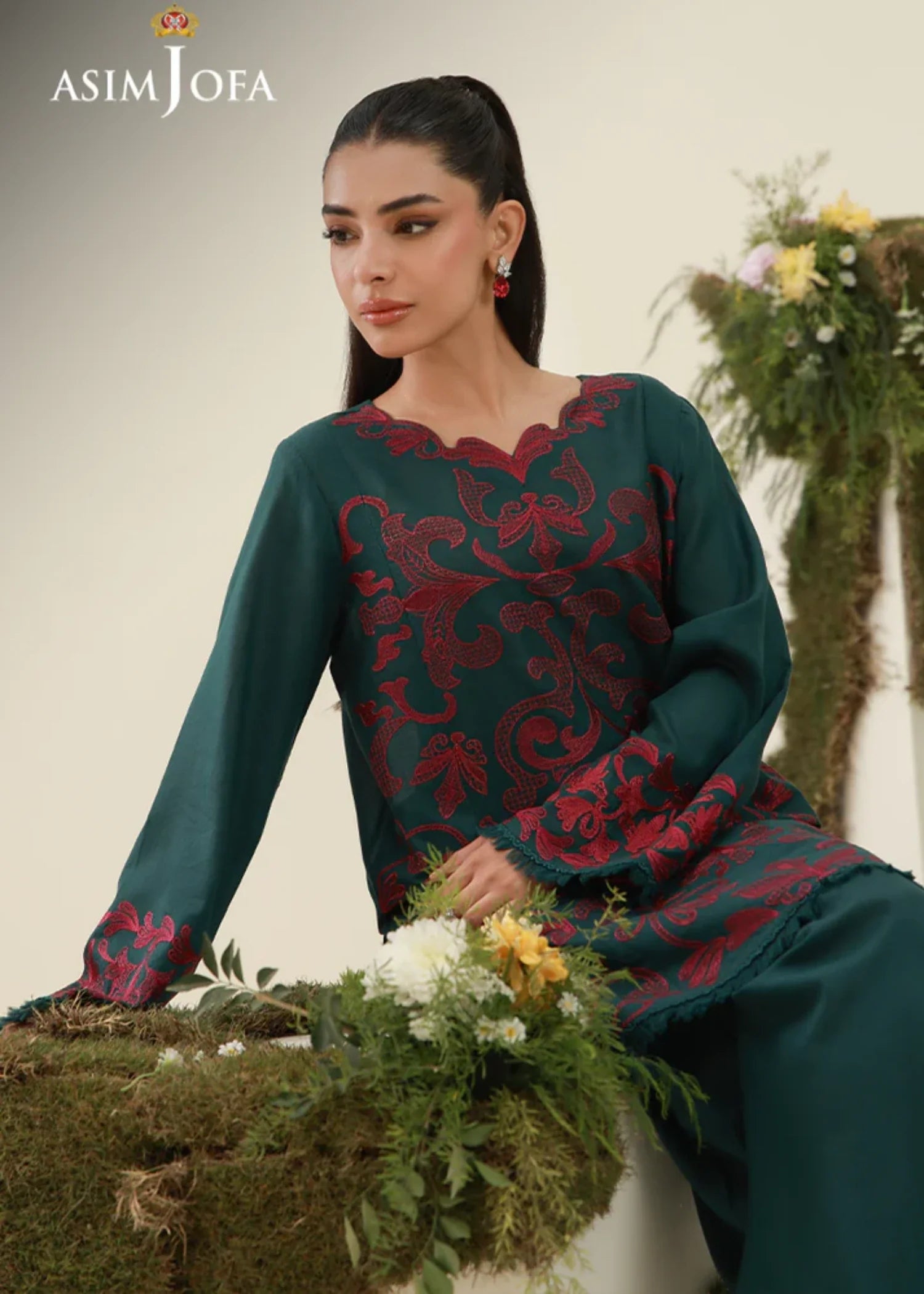 Asim Jofa AJPB-266 Embroidered Dobby Stitched 2pcs