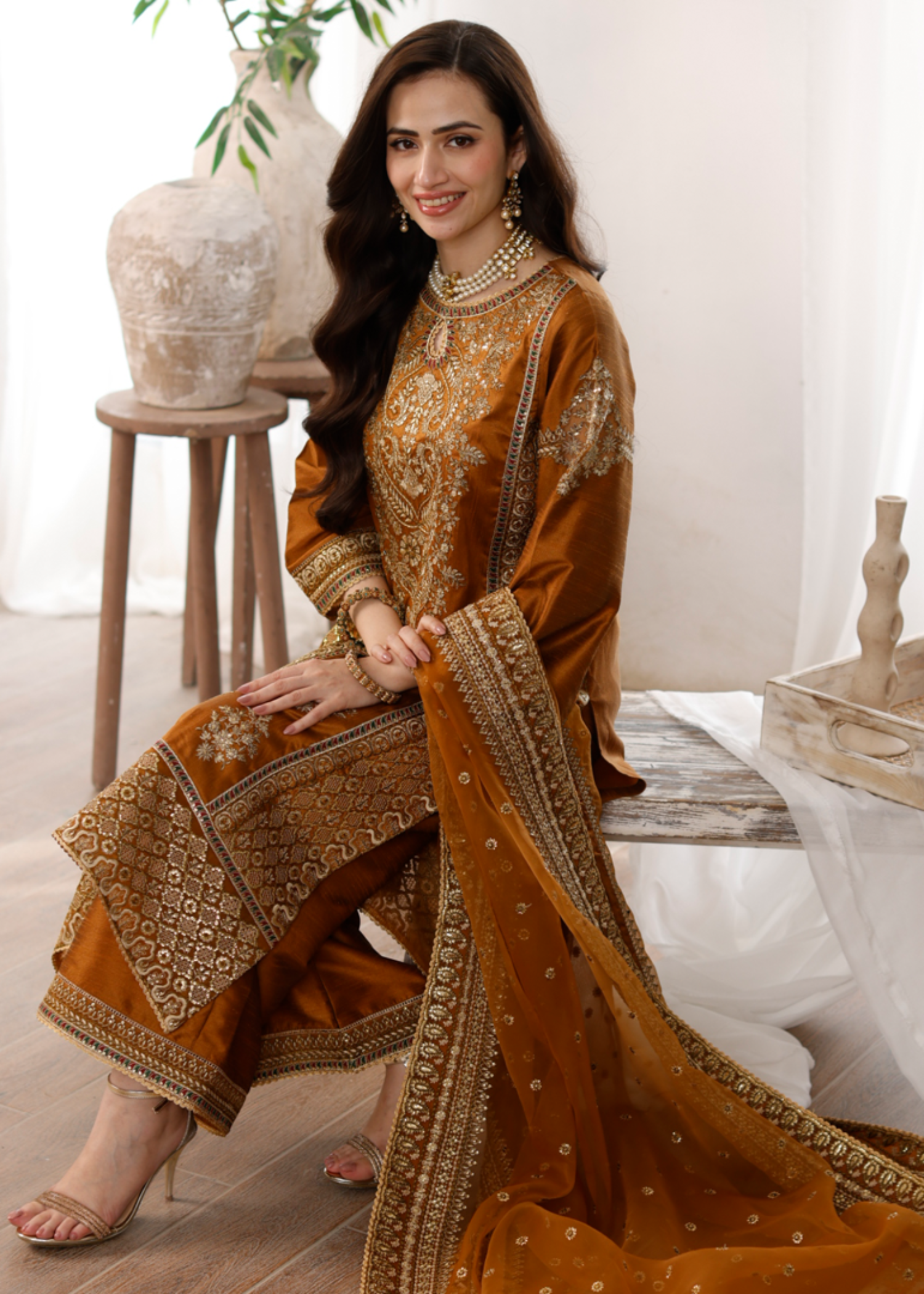 Mohagni MGS-06 AABROO 3PC Raw Silk STITCHED
