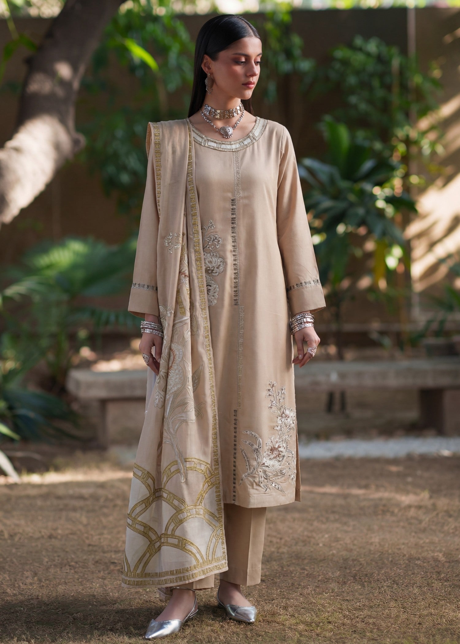 Sahibas By Mirza Seemab - Beige