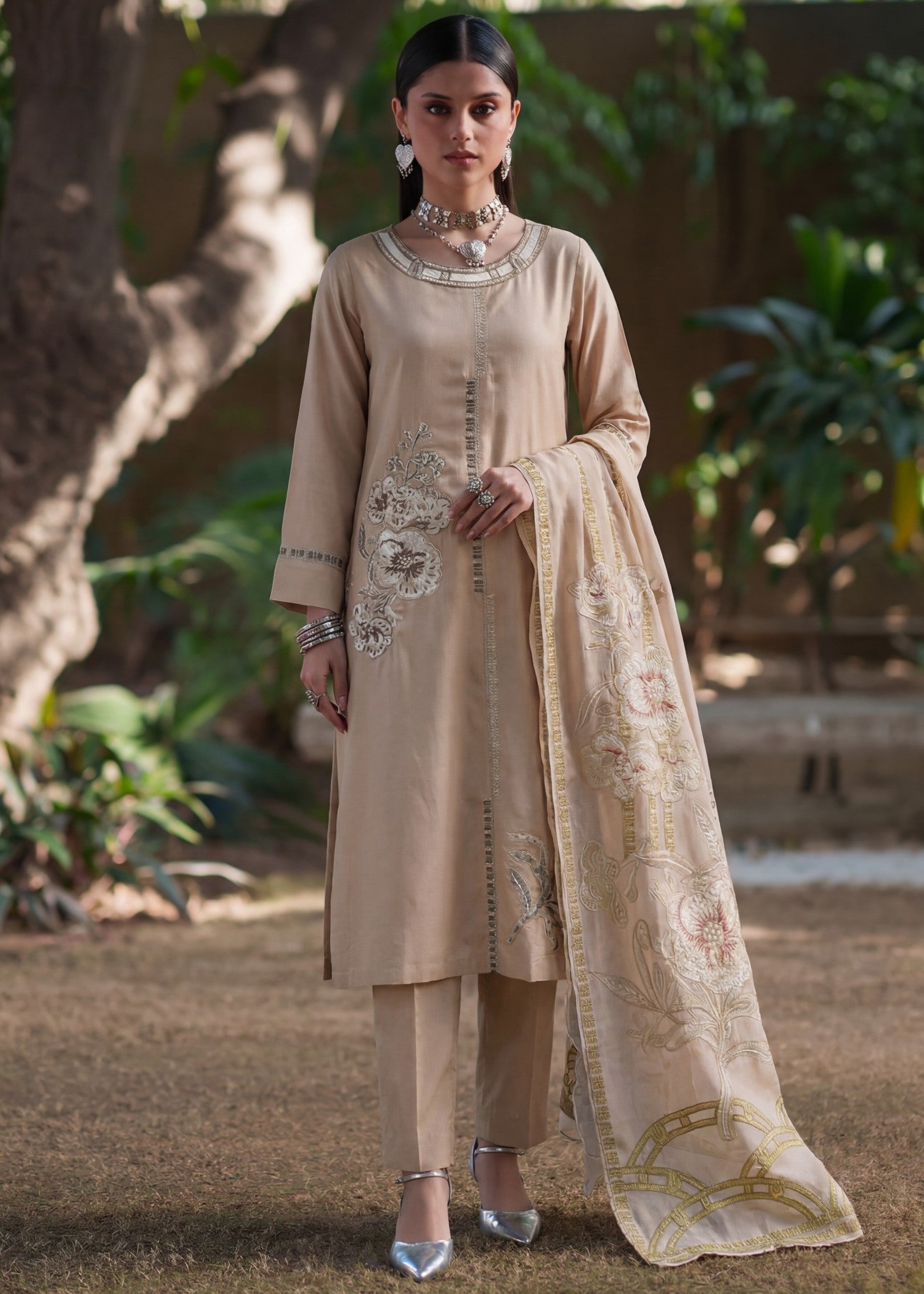 Sahibas By Mirza Seemab - Beige