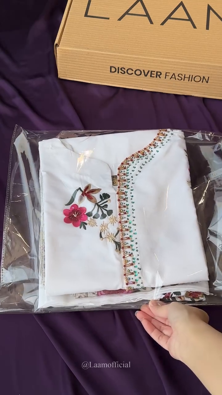 Lawn Kurta Set in Ivory