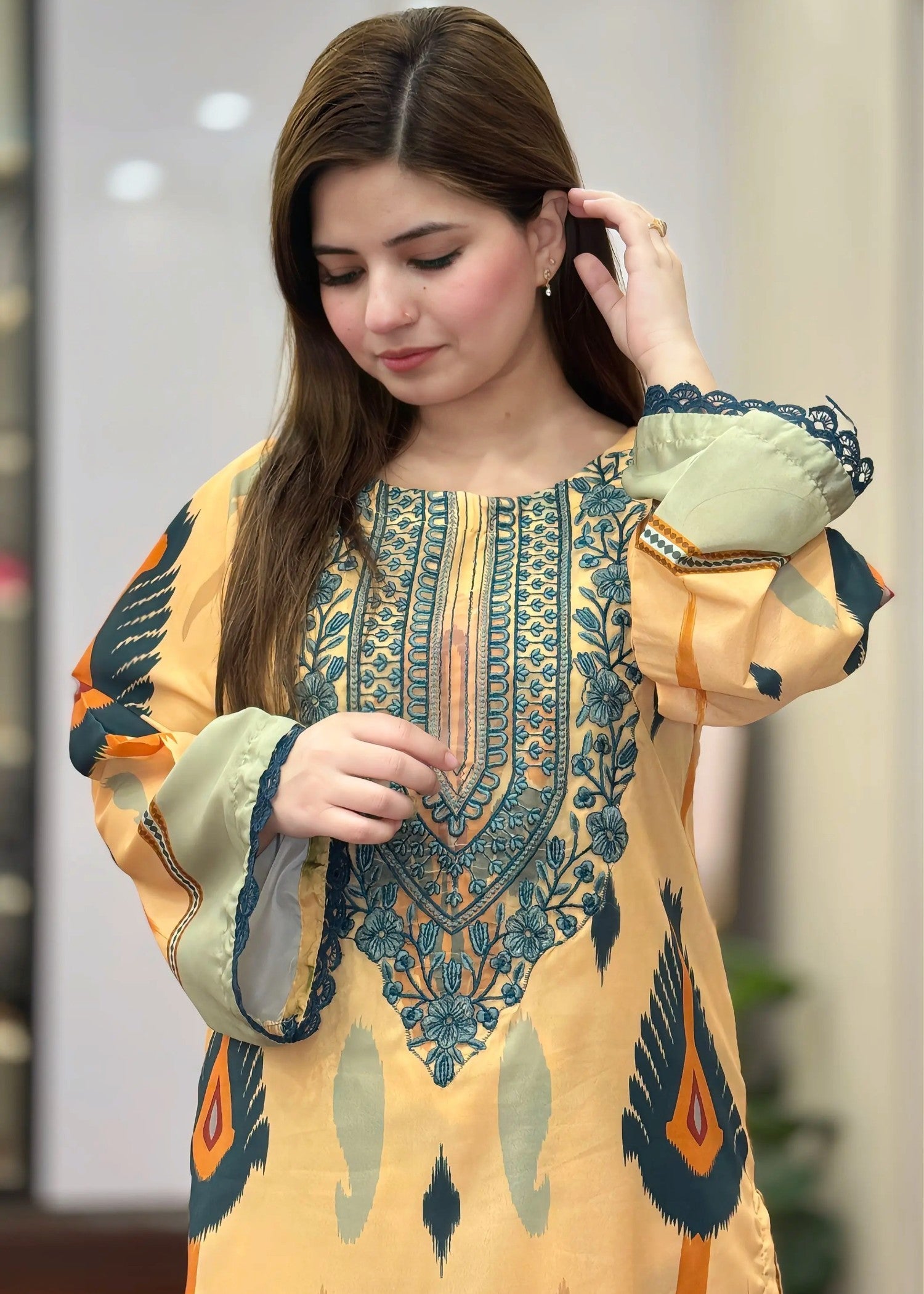 Tehzeeb Libas MINSA EMBROIDERED 2PC