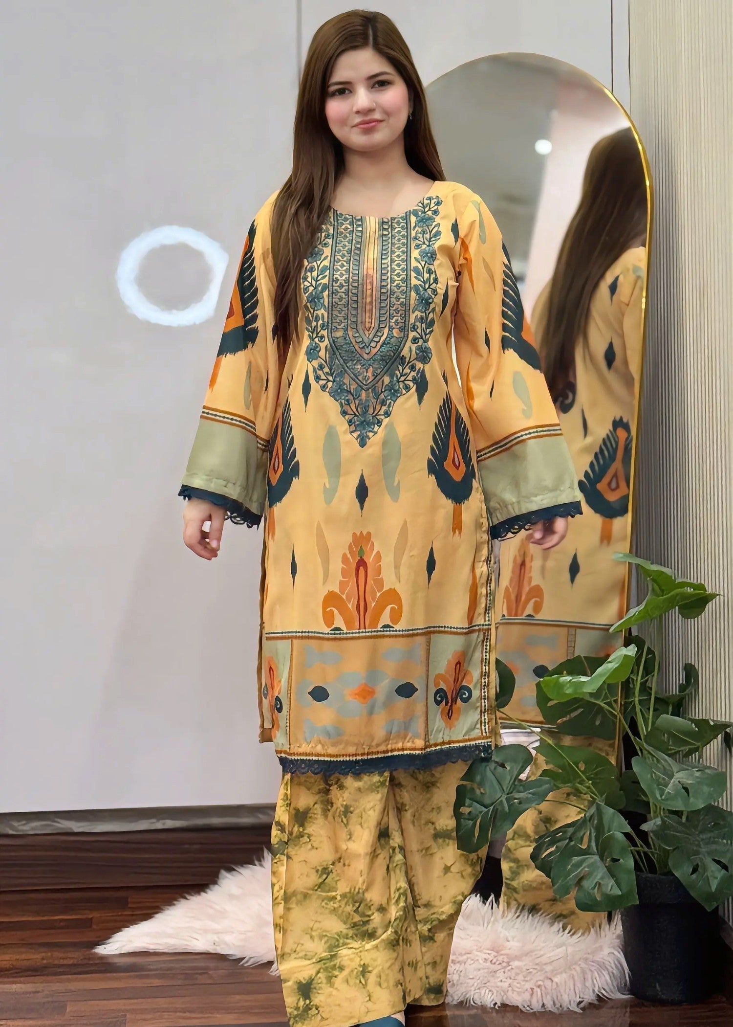 Tehzeeb Libas MINSA EMBROIDERED 2PC