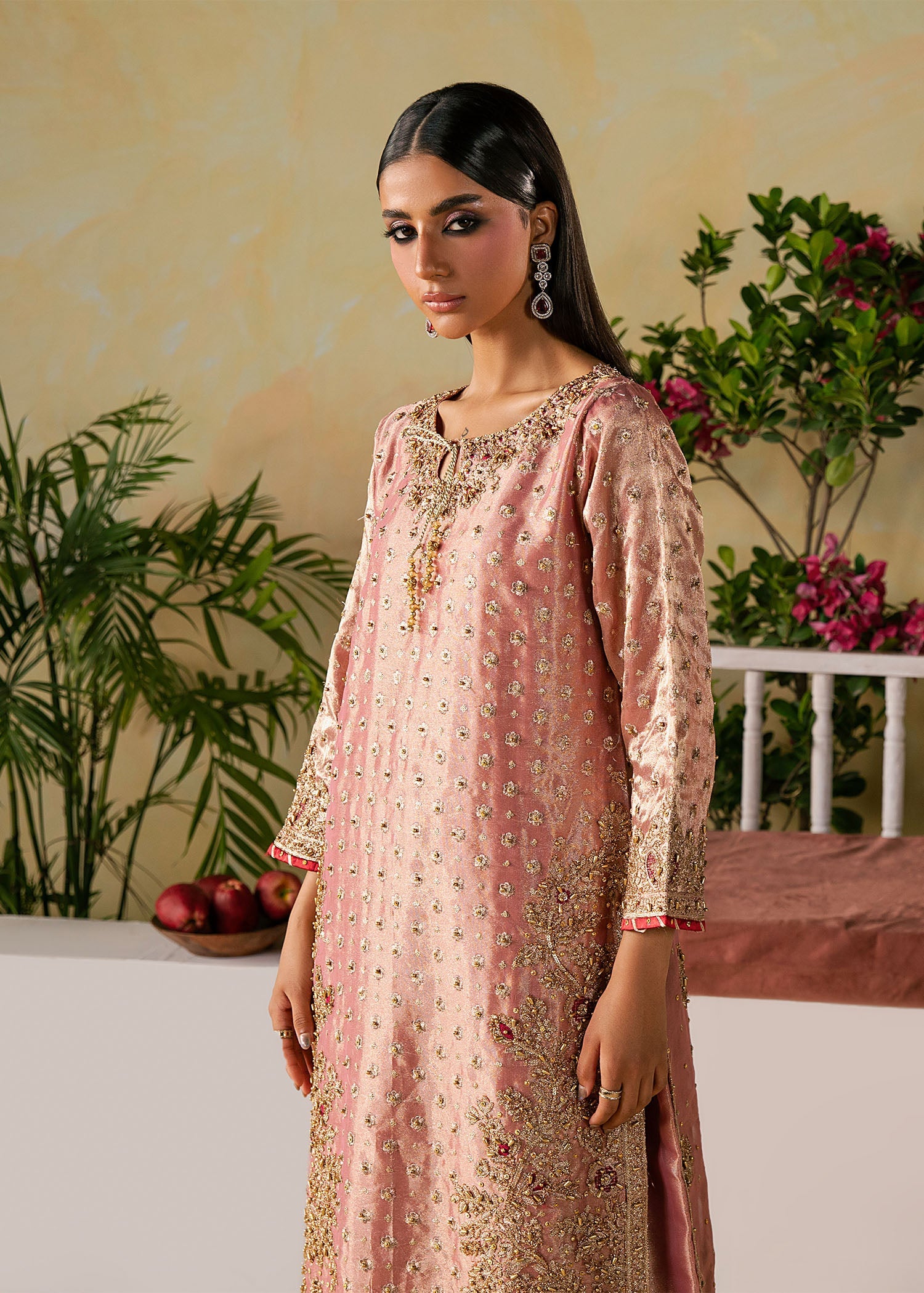 ELEGANT-PINK-BANARASI-SILK-EMBROIDERED-KURTA-SET