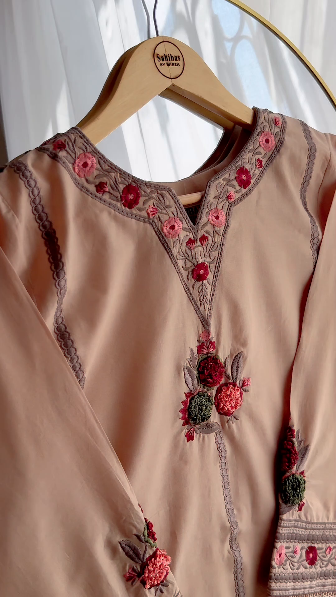 Lawn Kurta Set in Beige