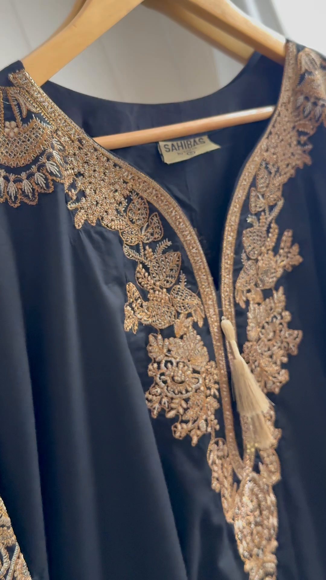 Sahibas By Mirza Crescent (Black) - Kaftan